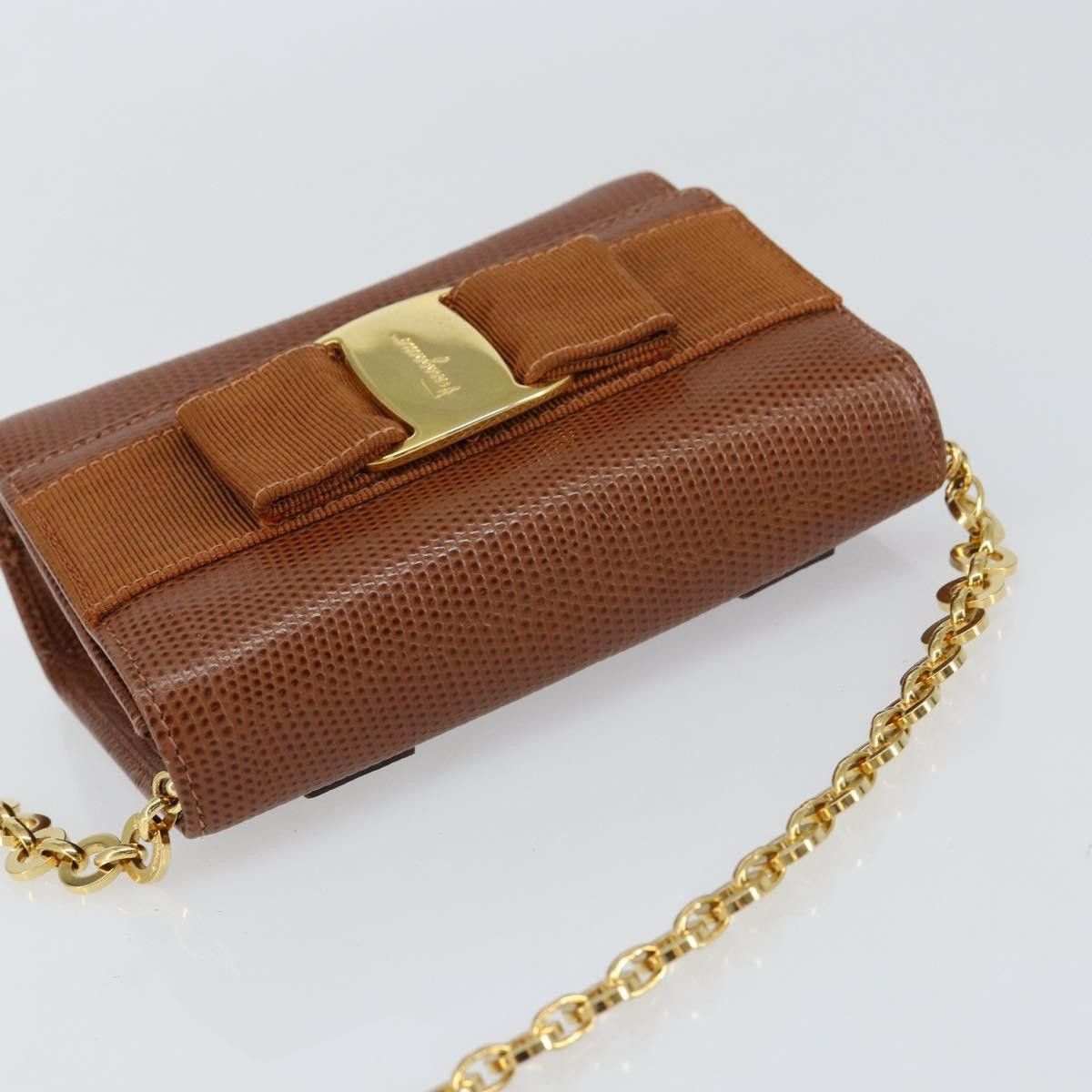 Salvatore Ferragamo Salvatore Ferragamo Vala Embossed Leather Size ONE SIZE - 14 Thumbnail