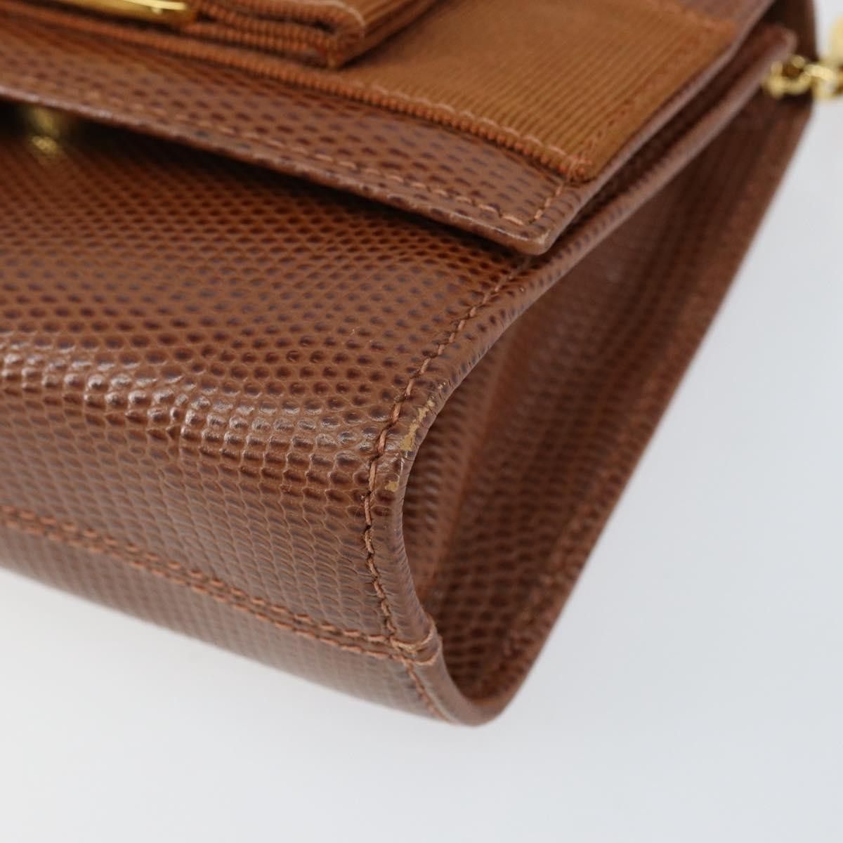 Salvatore Ferragamo Salvatore Ferragamo Vala Embossed Leather Size ONE SIZE - 8 Thumbnail