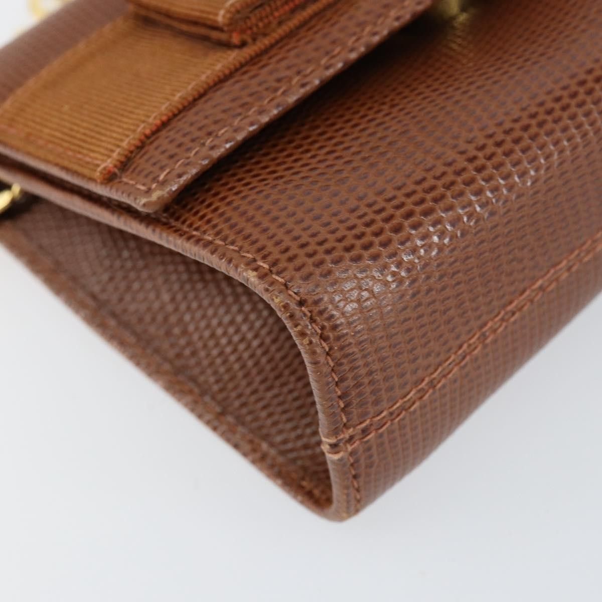 Salvatore Ferragamo Salvatore Ferragamo Vala Embossed Leather Size ONE SIZE - 9 Thumbnail