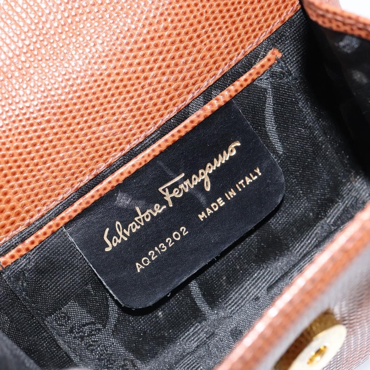 Salvatore Ferragamo Salvatore Ferragamo Vala Embossed Leather Size ONE SIZE - 6 Thumbnail