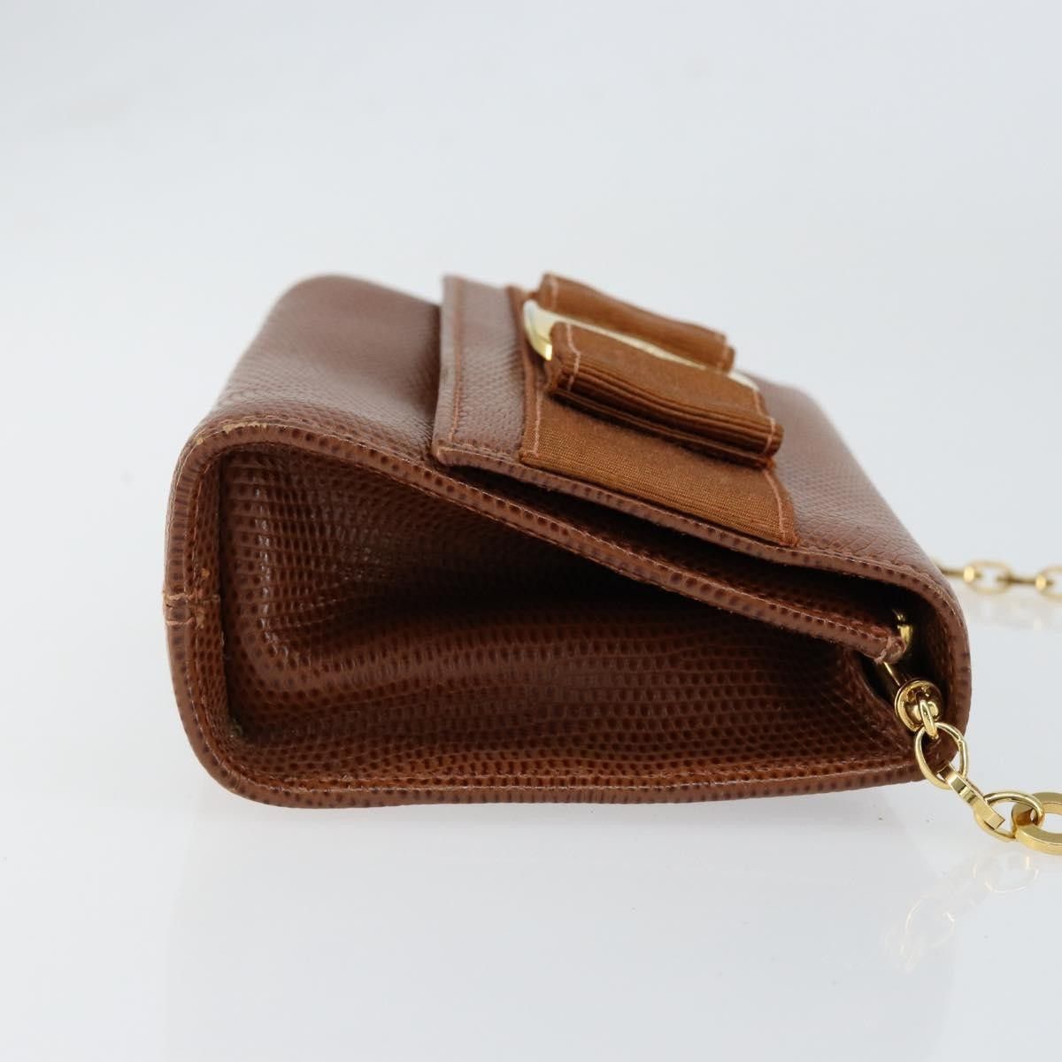 Salvatore Ferragamo Salvatore Ferragamo Vala Embossed Leather Size ONE SIZE - 3 Thumbnail
