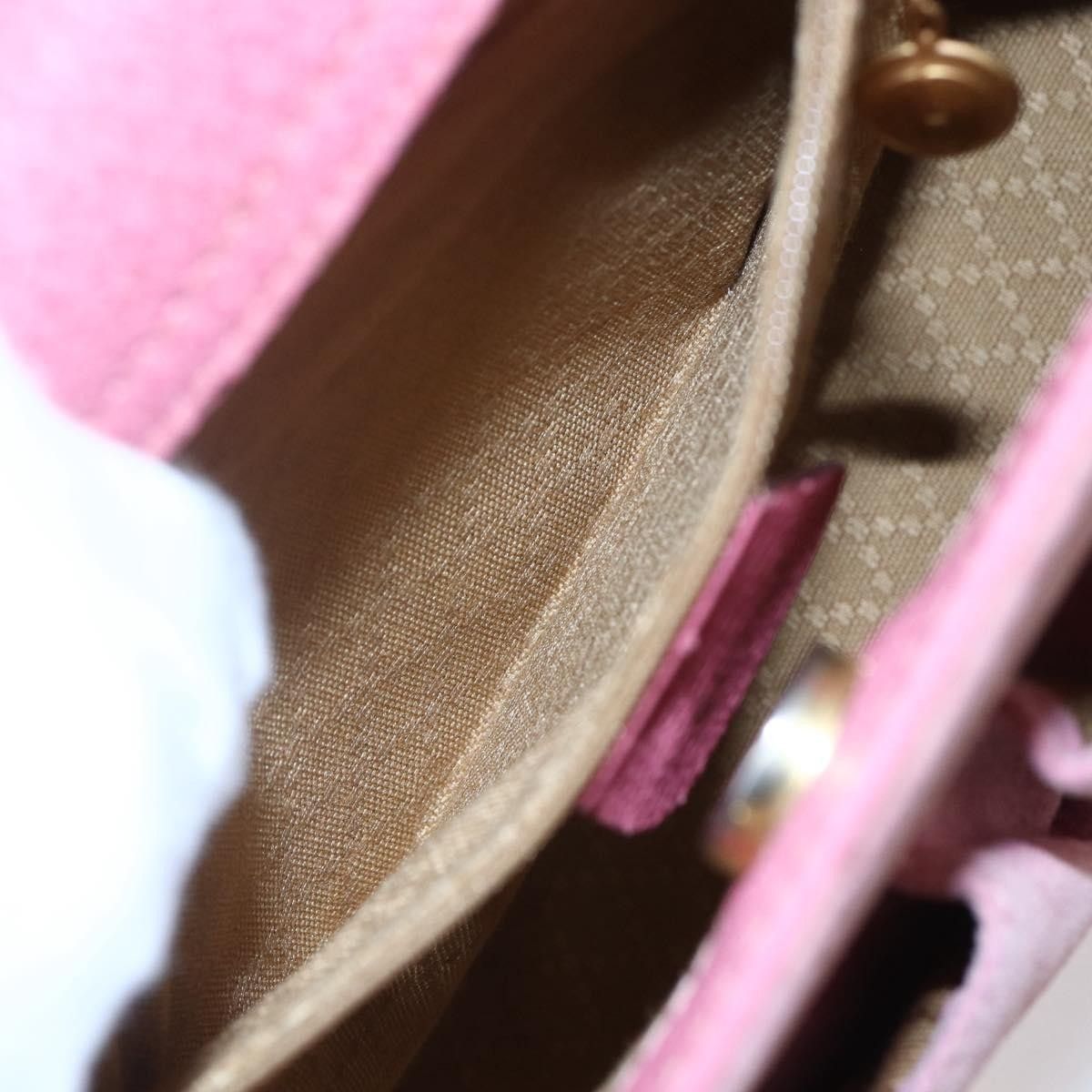 Gucci Gucci Vintage Bamboo Handle Bag Suede Size ONE SIZE - 23 Thumbnail