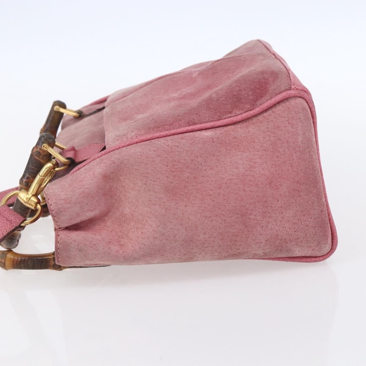 Gucci Gucci Vintage Bamboo Handle Bag Suede Size ONE SIZE - 3 Thumbnail