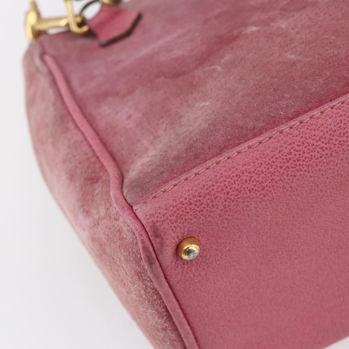 Gucci Gucci Vintage Bamboo Handle Bag Suede Size ONE SIZE - 12 Thumbnail