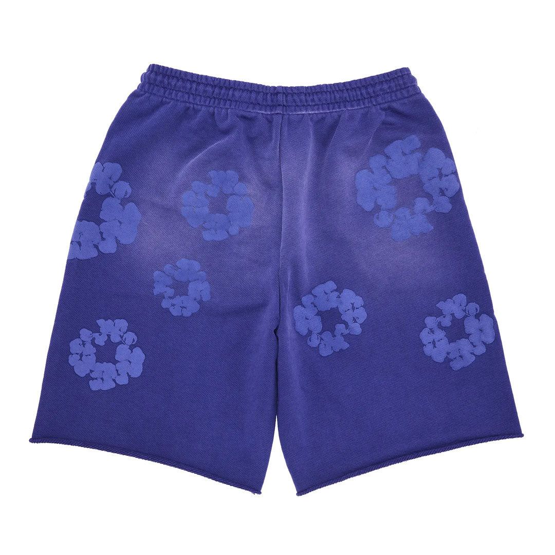 DENIM TEARS Mono Cotton Wreath Sweat Shorts 'Washed Blue' Size US 36 / EU 52 - 2 Thumbnail