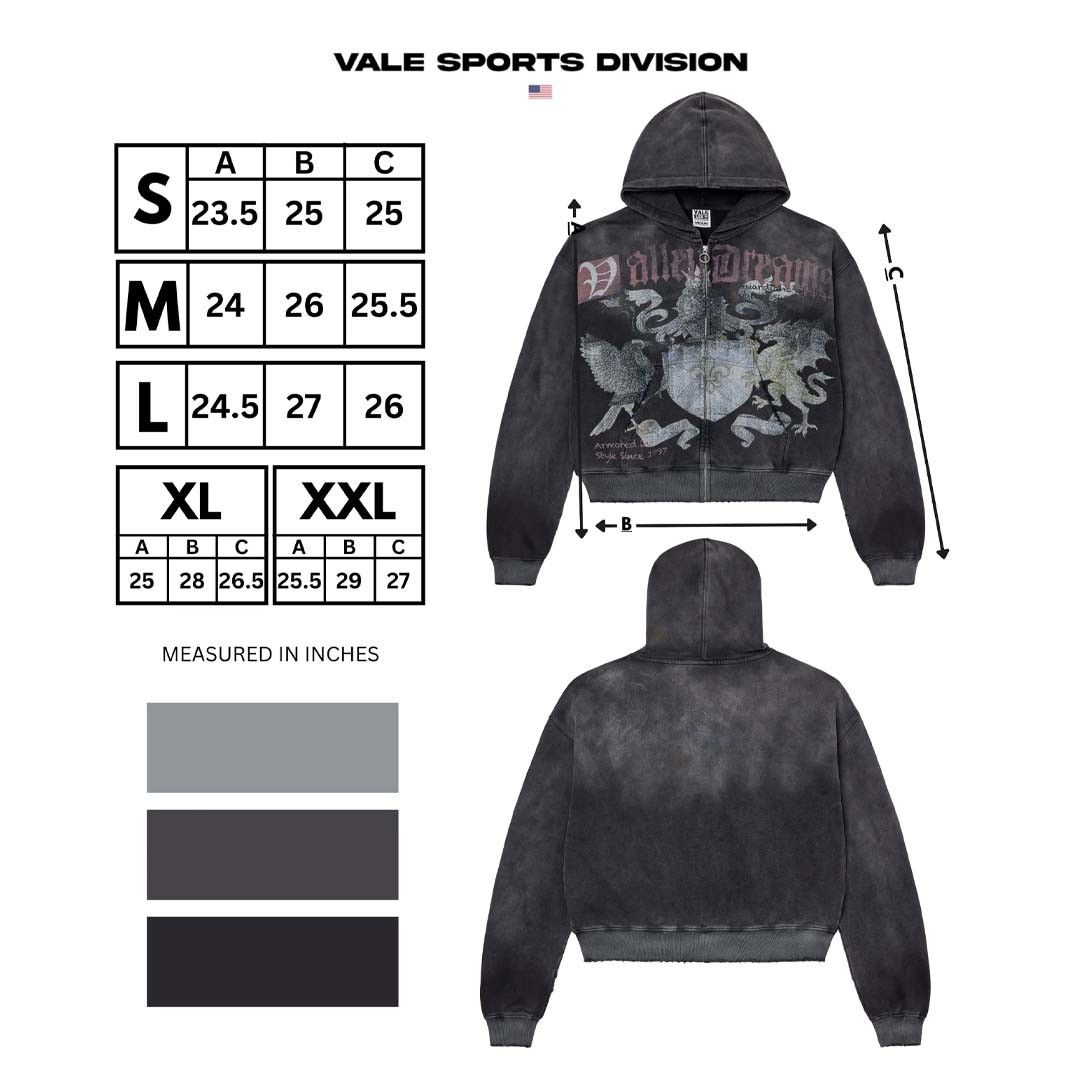 Vale Forever Vendetta Distressed Zip Up Hoodie Size US XL / EU 56 / 4 - 3 Thumbnail