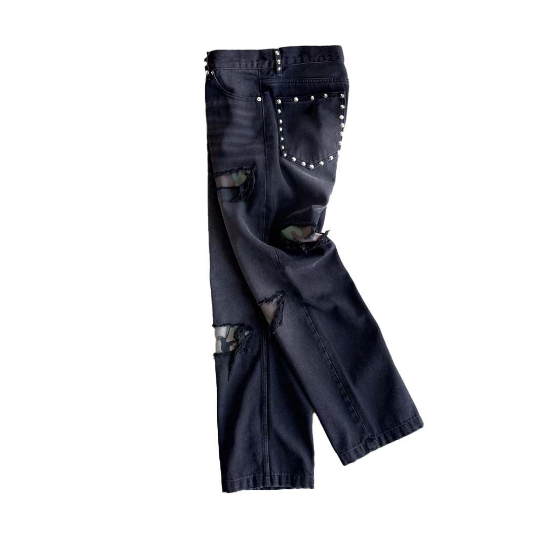 Bravest Studios Gutted Camo Black Denim Jeans Size US 30 / EU 46 - 3 Thumbnail