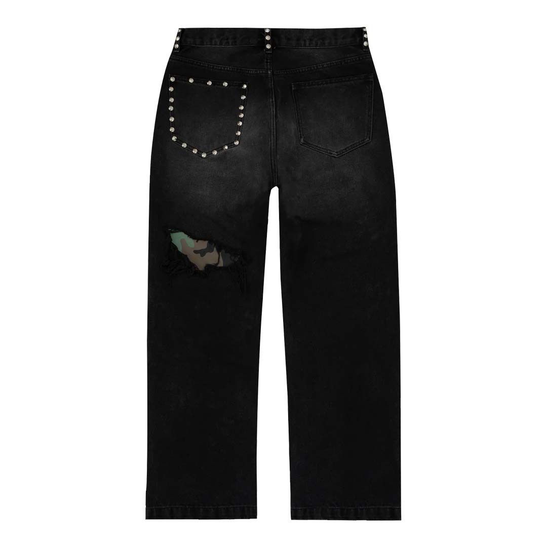 Bravest Studios Gutted Camo Black Denim Jeans Size US 30 / EU 46 - 2 Thumbnail