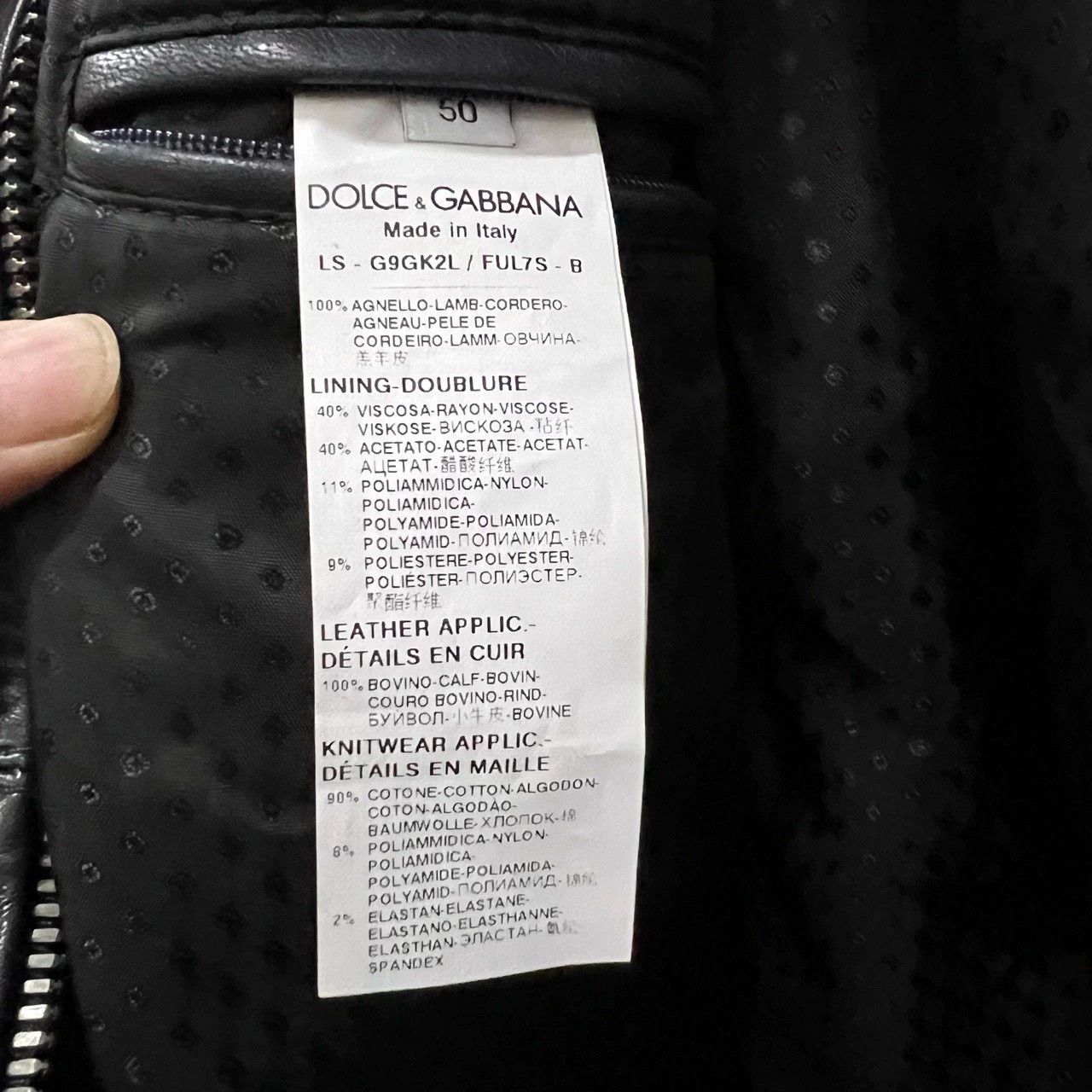 Dolce & Gabbana dolce gabbana black leather jacket size 50 Size US L / EU 52-54 / 3 - 4 Thumbnail
