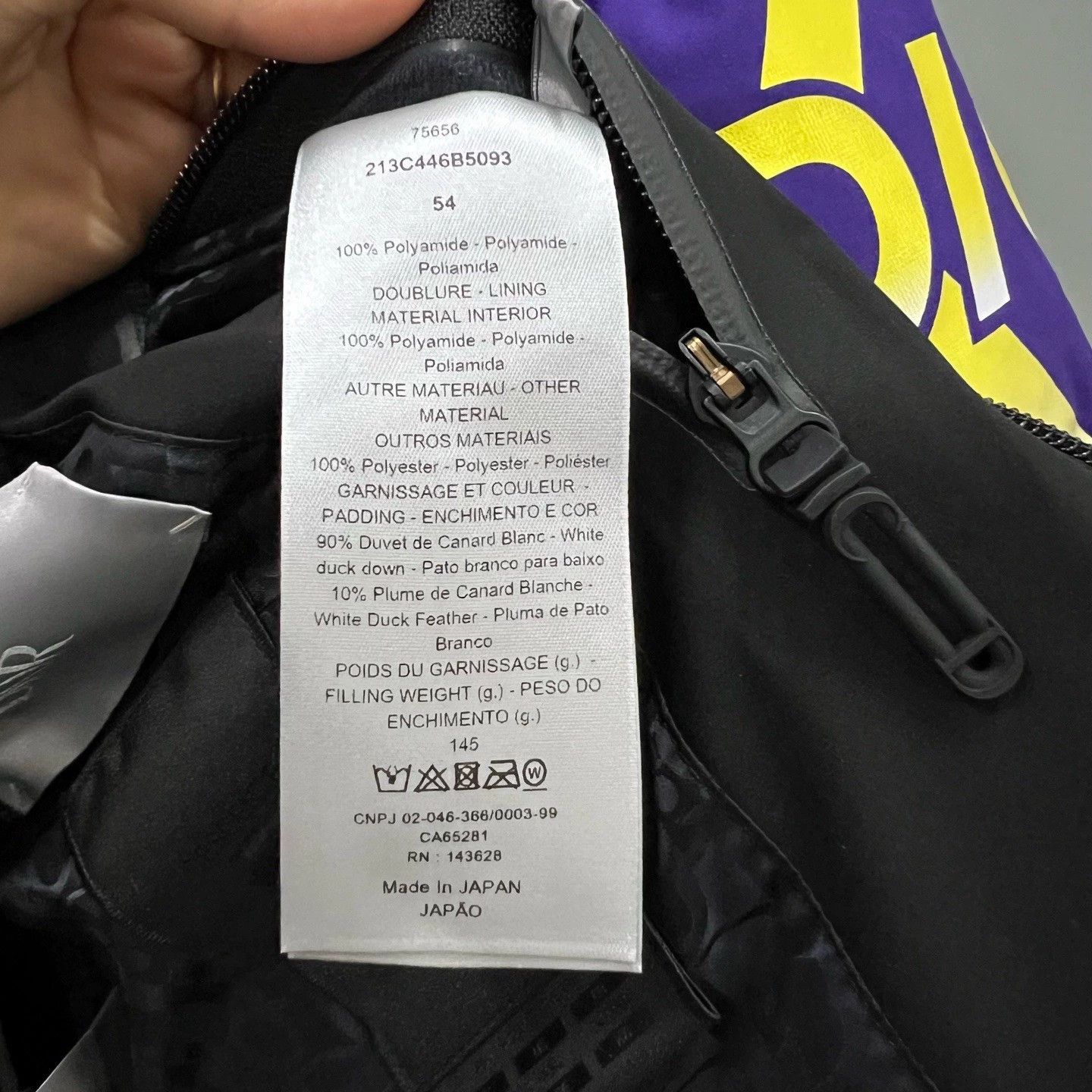 Dior dior purple logo puffer jacket size 54 Size US XXL / EU 58 / 5 - 4 Thumbnail