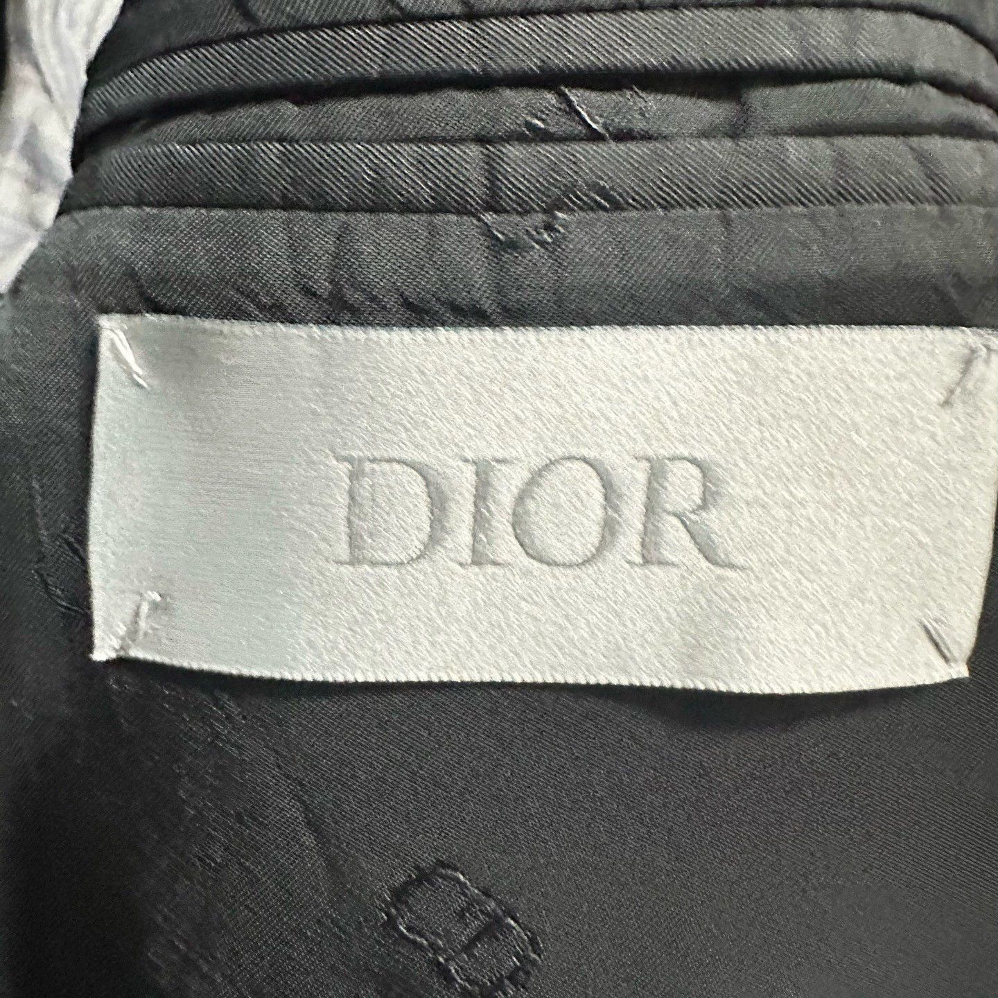 Dior black wool suit jacket with logo lining Size US L / EU 52-54 / 3 - 5 Thumbnail