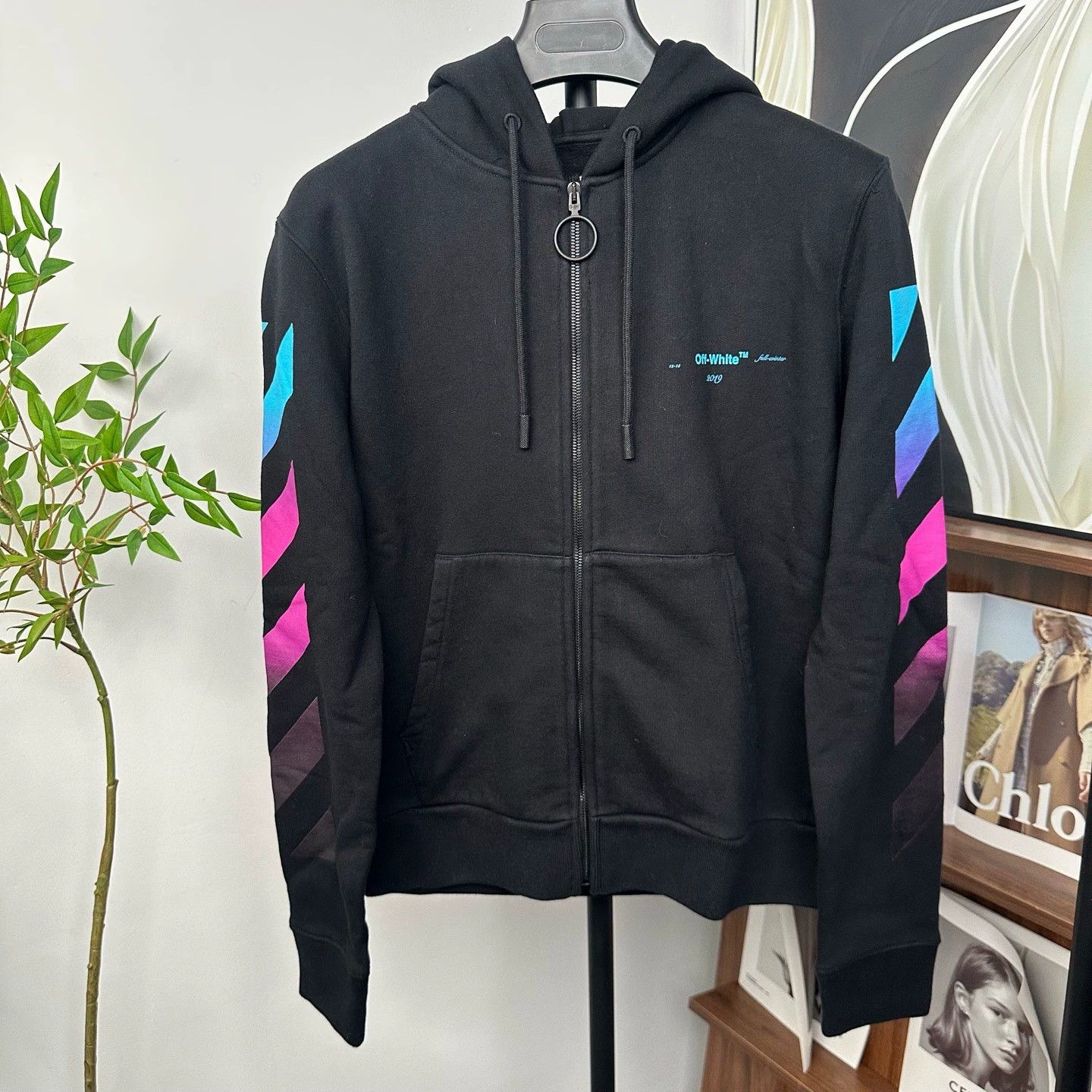 Off-White off white rainbow gradient zip-up hoodie Size US XS / EU 42 / 0 - 2 Thumbnail