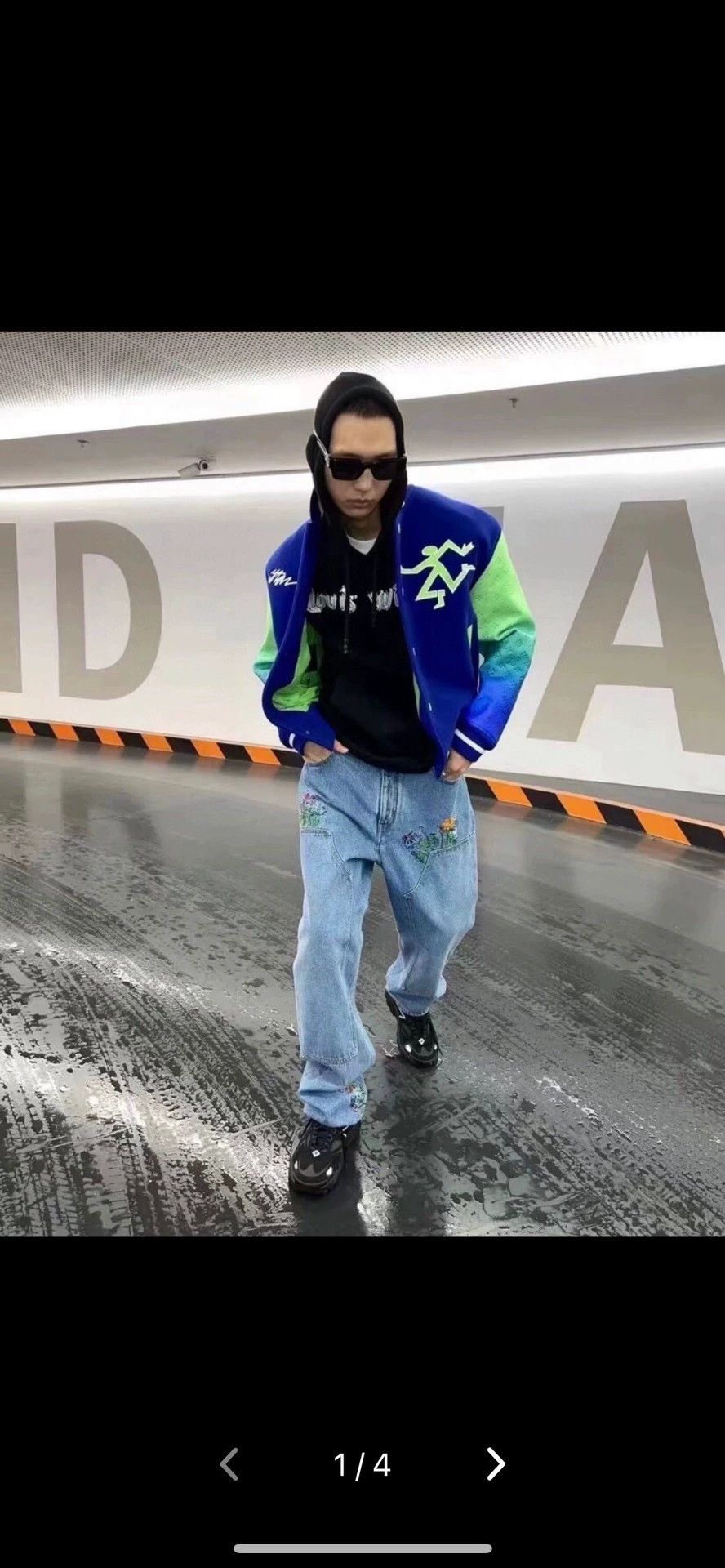 Louis Vuitton louis vuitton blue green gradient baseball jacket Size US L / EU 52-54 / 3 - 8 Thumbnail