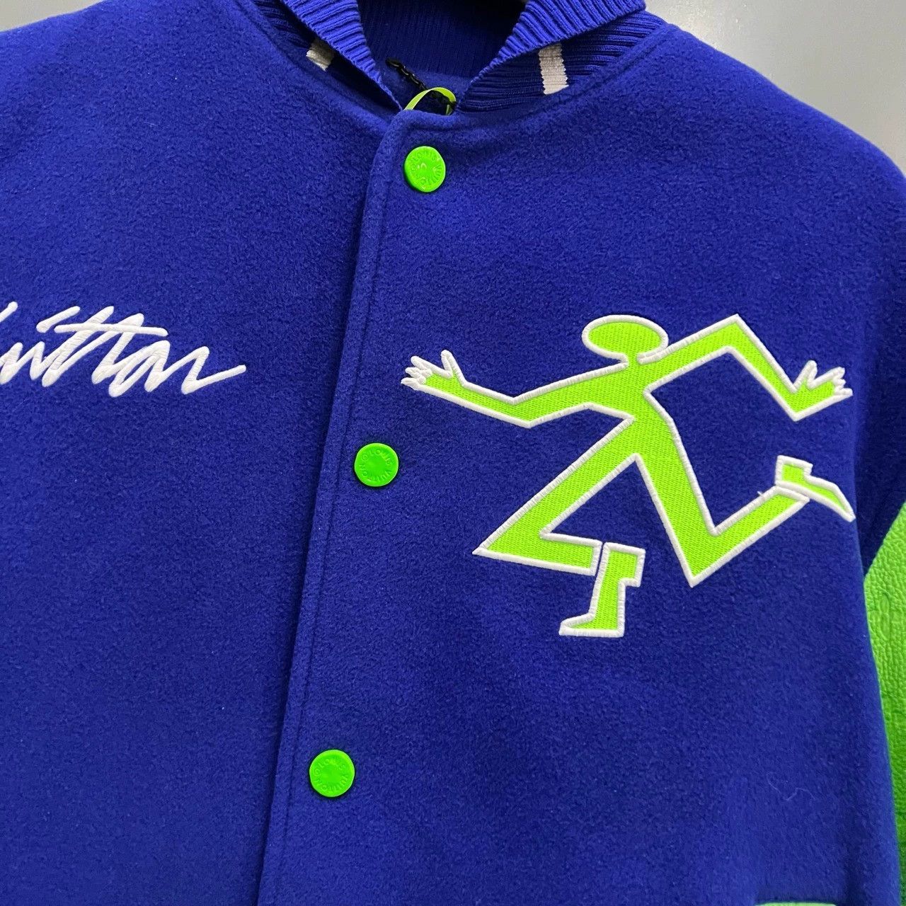 Louis Vuitton louis vuitton blue green gradient baseball jacket Size US L / EU 52-54 / 3 - 2 Thumbnail