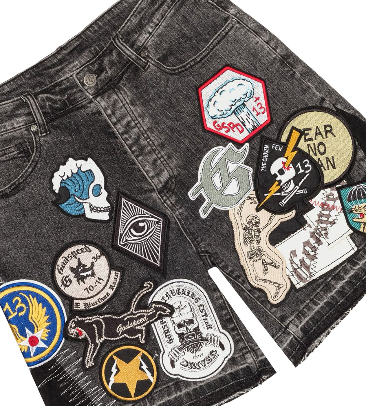 Godspeed Patchwork Denim Shorts V2 Grey Size US 30 / EU 46 - 3 Thumbnail