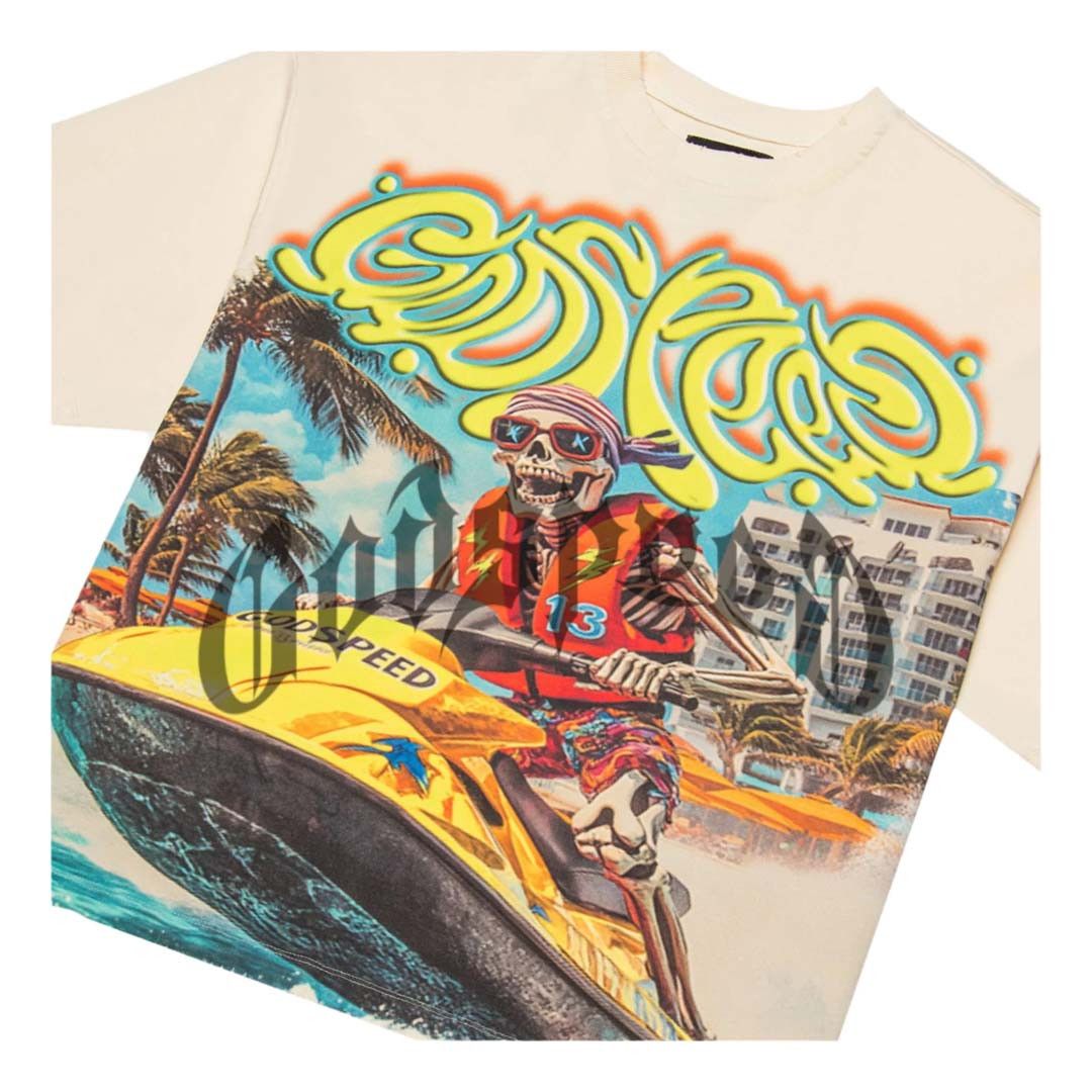 Godspeed Wave Runner Bone Tee Size US M / EU 48-50 / 2 - 3 Thumbnail