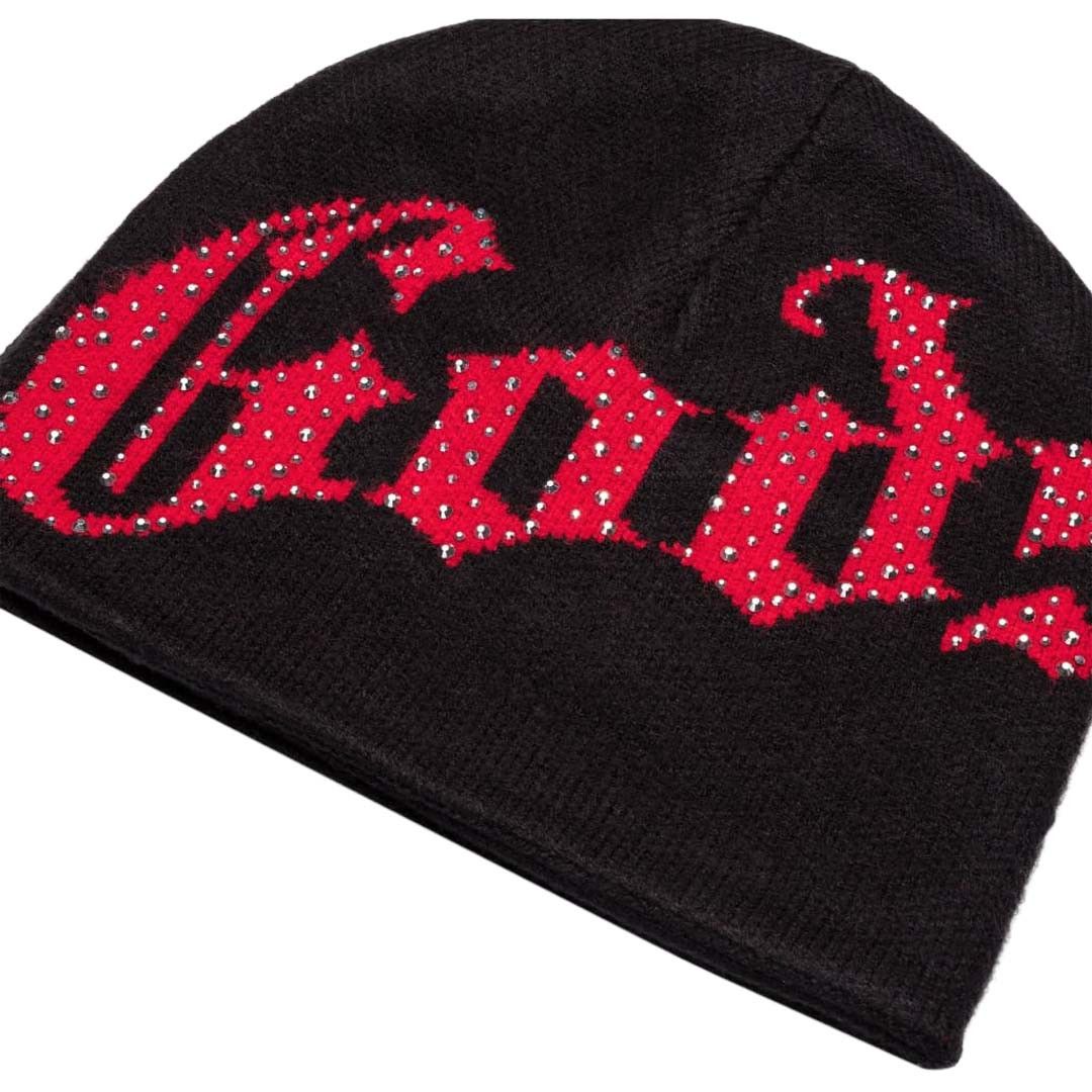 Godspeed Studded Beanie Black Red Size ONE SIZE - 2 Thumbnail
