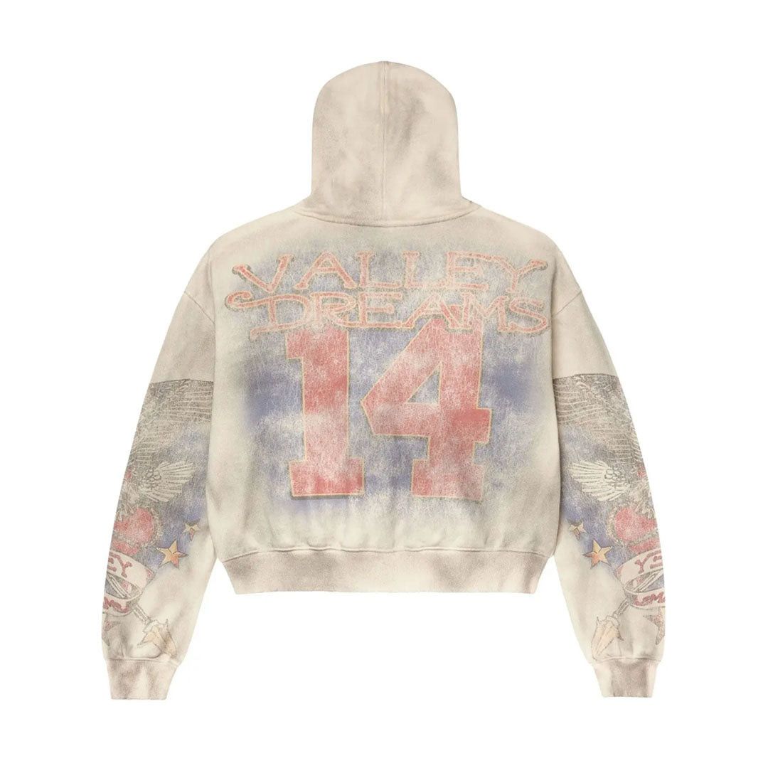 Vale Forever Nostalgia Distressed Zip Up Hoodie Size US XL / EU 56 / 4 - 2 Thumbnail