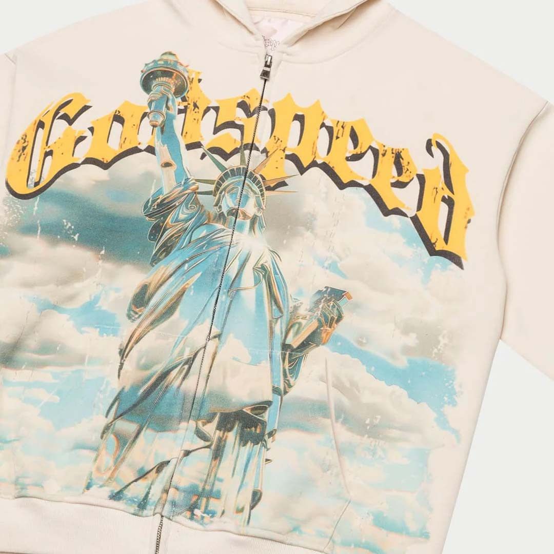 Godspeed Chrome Liberty Zip Up Hoodie Bone Size US XXL / EU 58 / 5 - 3 Thumbnail