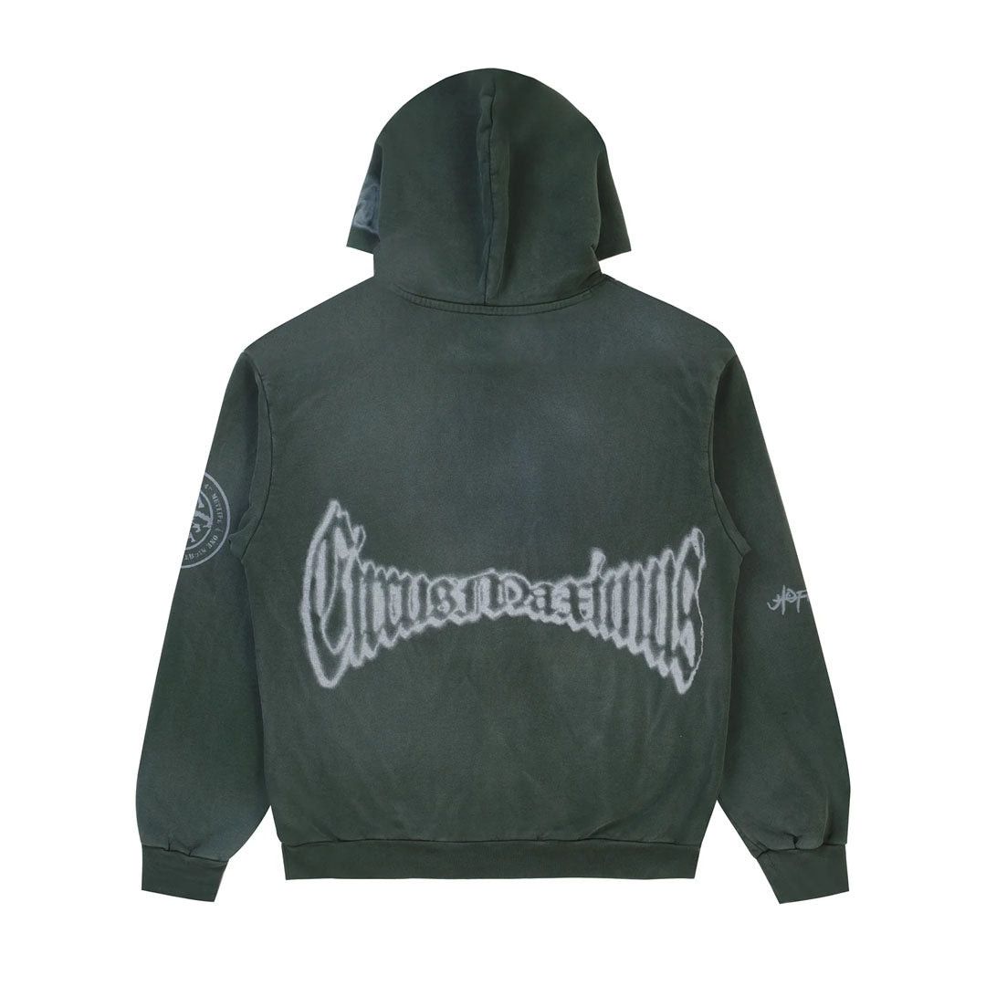 Travis Scott Metlife Flag Hoodie Washed Green Size US S / EU 44-46 / 1 - 2 Thumbnail
