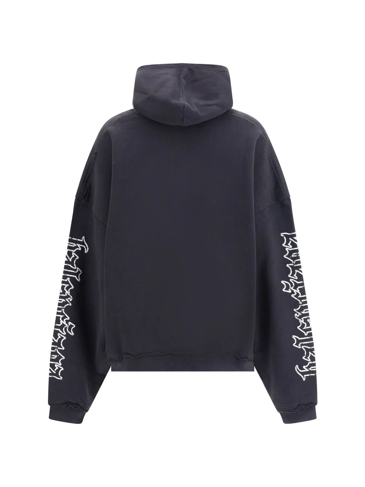 Balenciaga Balenciaga Blackletter Script Pulled Zipped Hoodie Size US XS / EU 42 / 0 - 3 Thumbnail