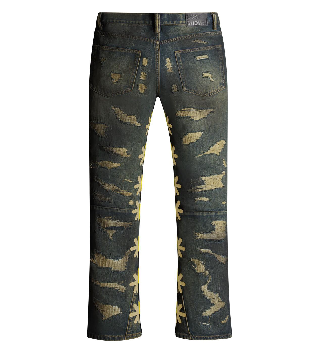 LOSTSHDWS Lost Shdws Dstroy Denim Pants Bone Size US 30 / EU 46 - 2 Thumbnail