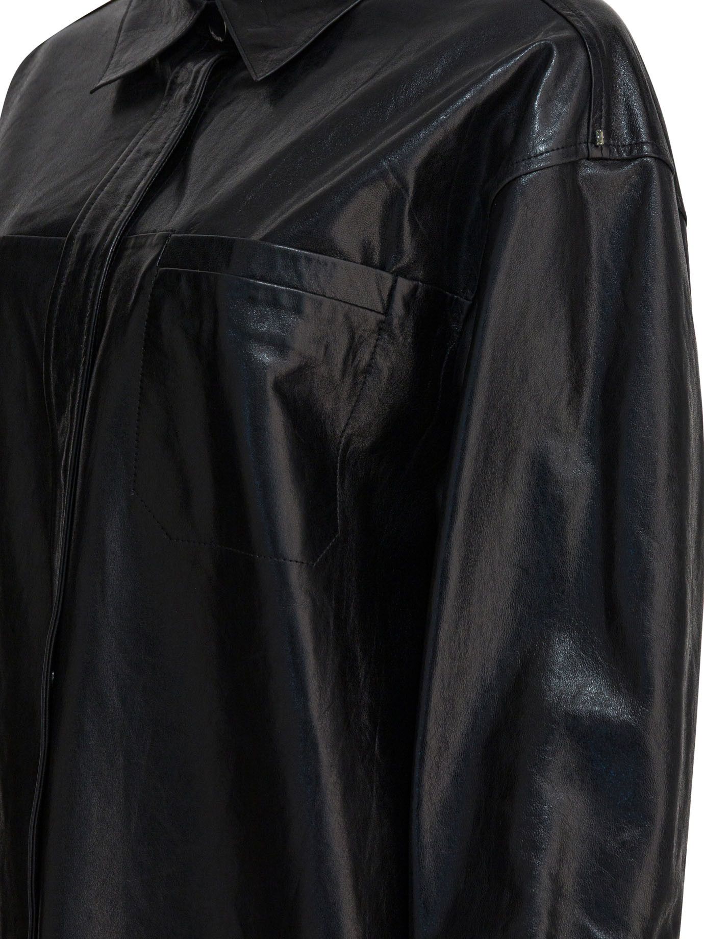 Max Mara Leather Shirt Size XS / US 0-2 / IT 36-38 - 4 Thumbnail