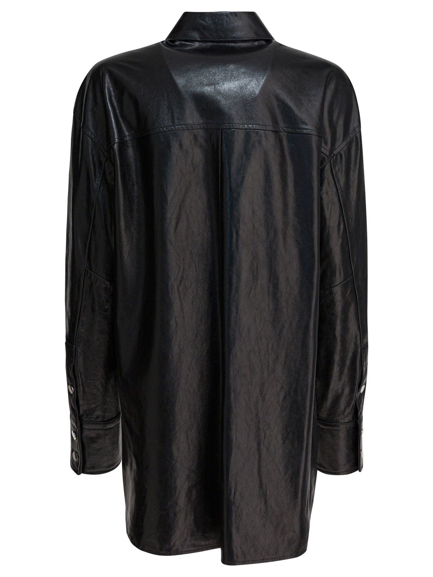 Max Mara Leather Shirt Size XS / US 0-2 / IT 36-38 - 2 Thumbnail