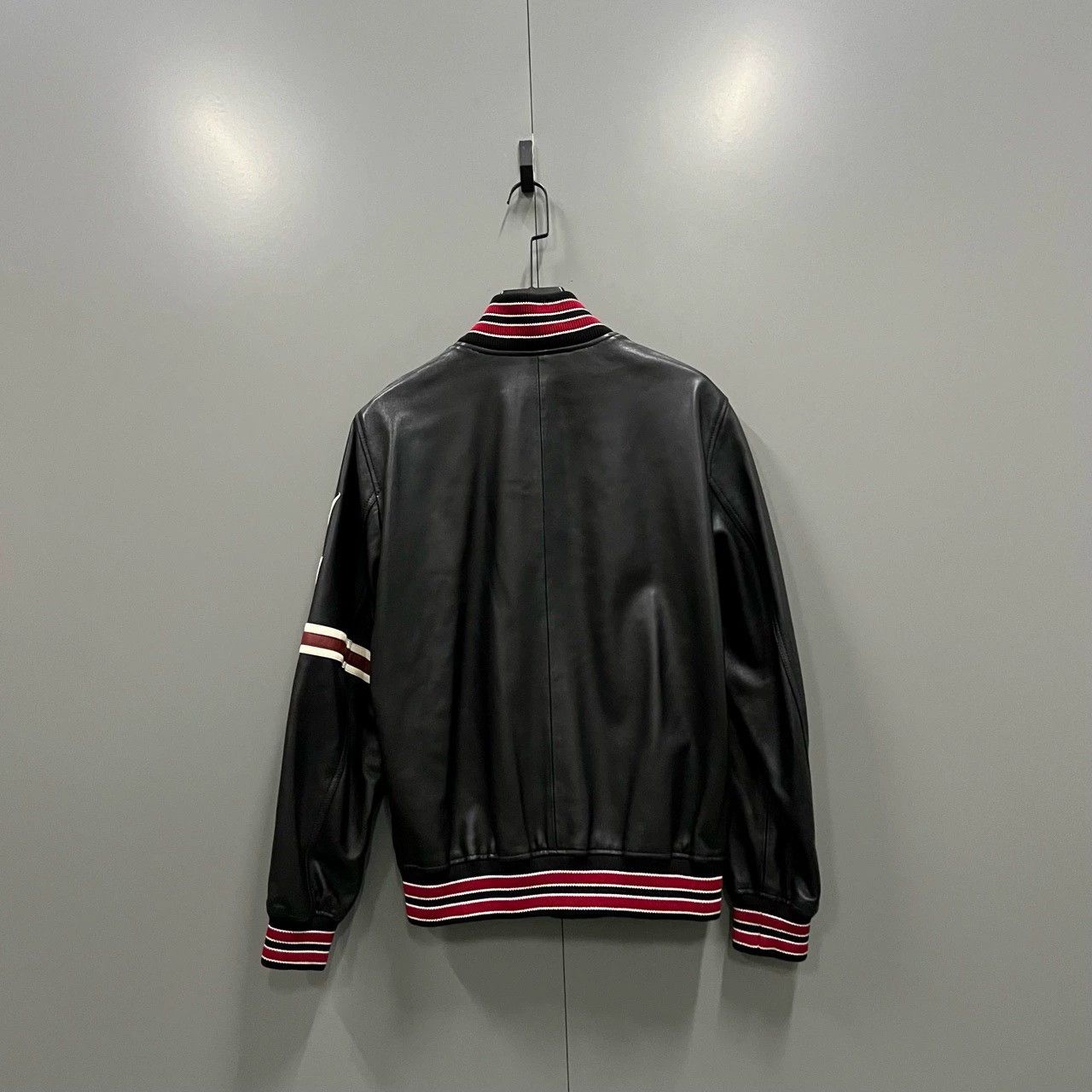 givenchy striped logo bomber jacket
