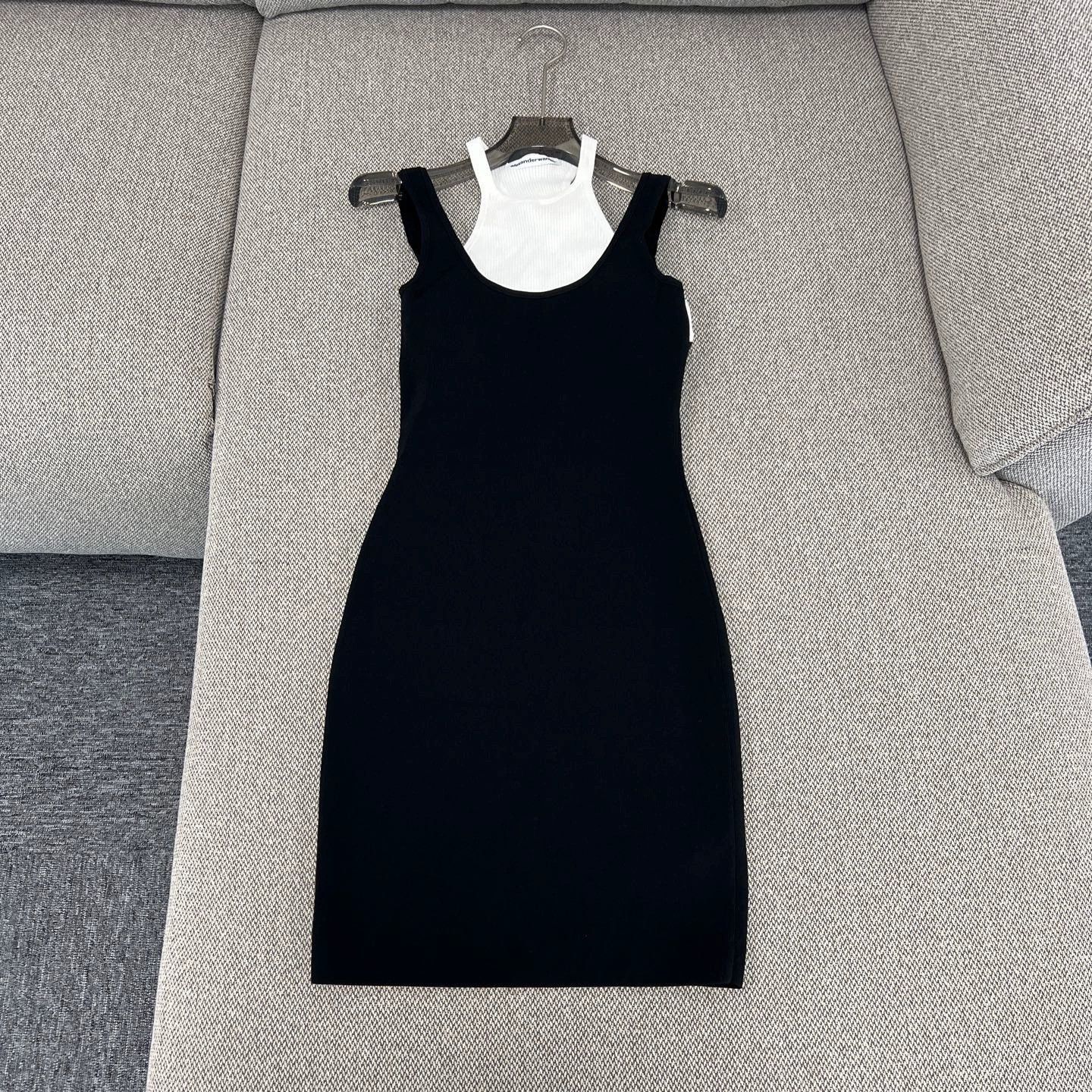 alexander wang faux two-piece bodycon dress