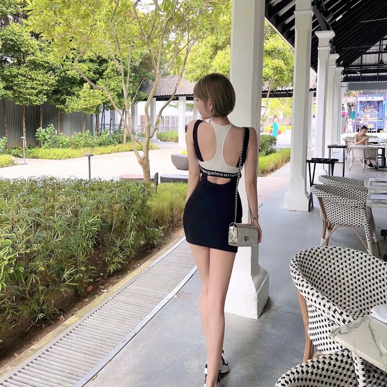 alexander wang faux two-piece bodycon dress