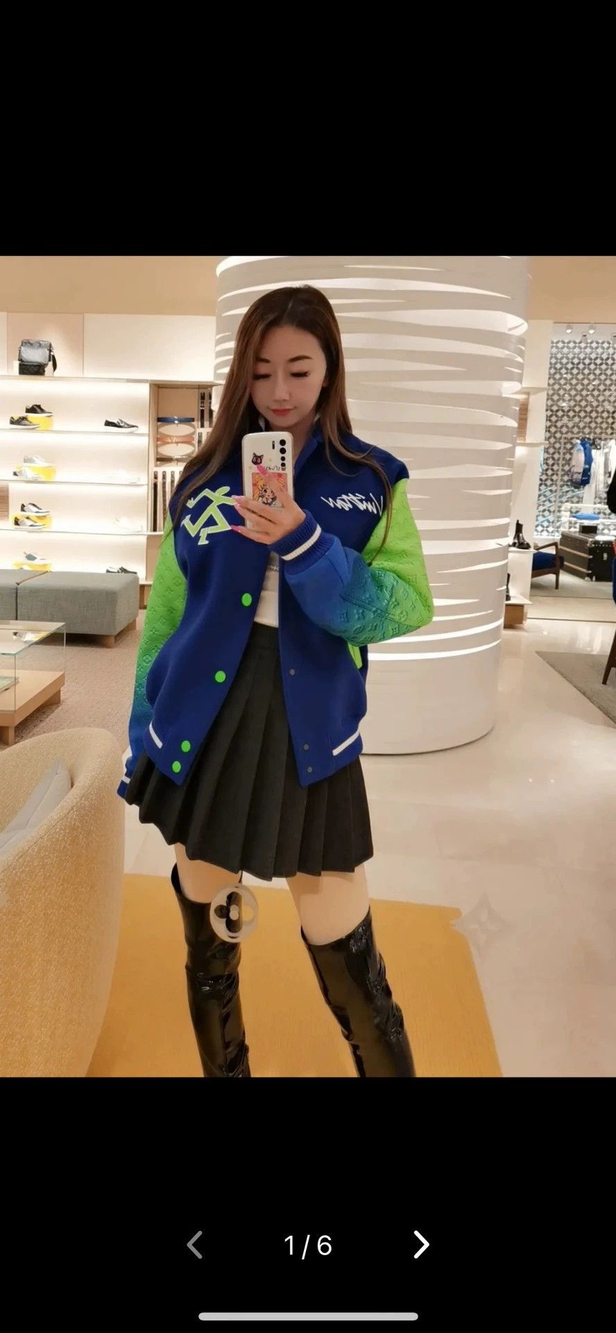 Louis Vuitton louis vuitton blue green baseball jacket Size US L / EU 52-54 / 3 - 9 Thumbnail