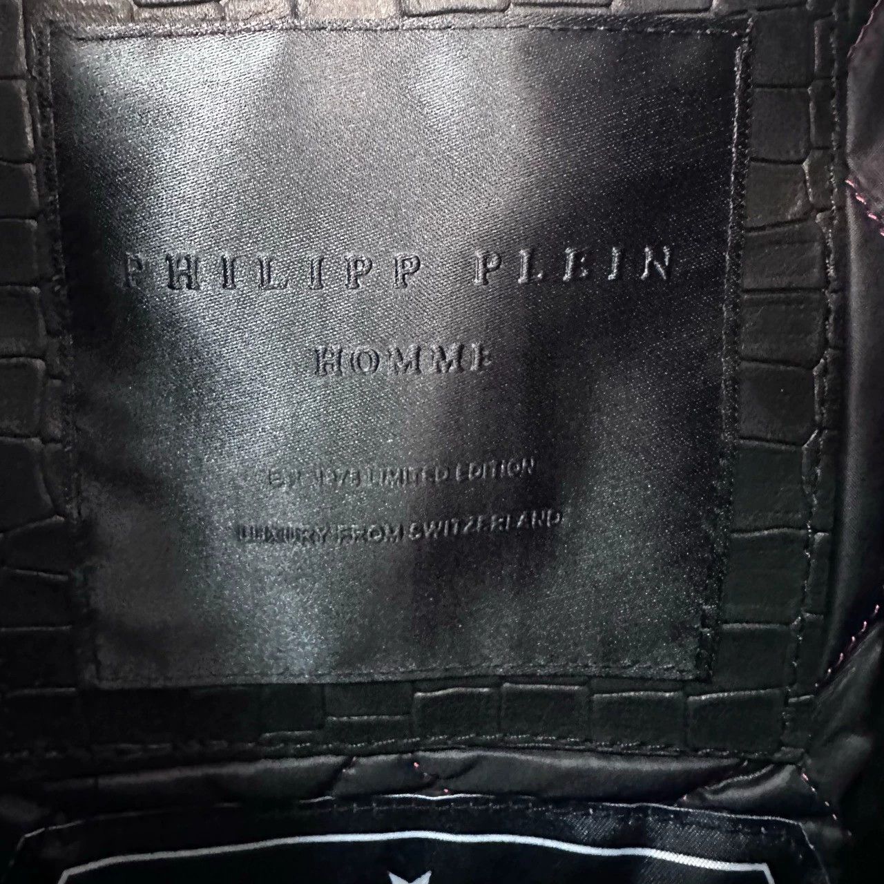 Philipp Plein black crocodile leather motorcycle vest jacket Size US XS / EU 42 / 0 - 6 Thumbnail