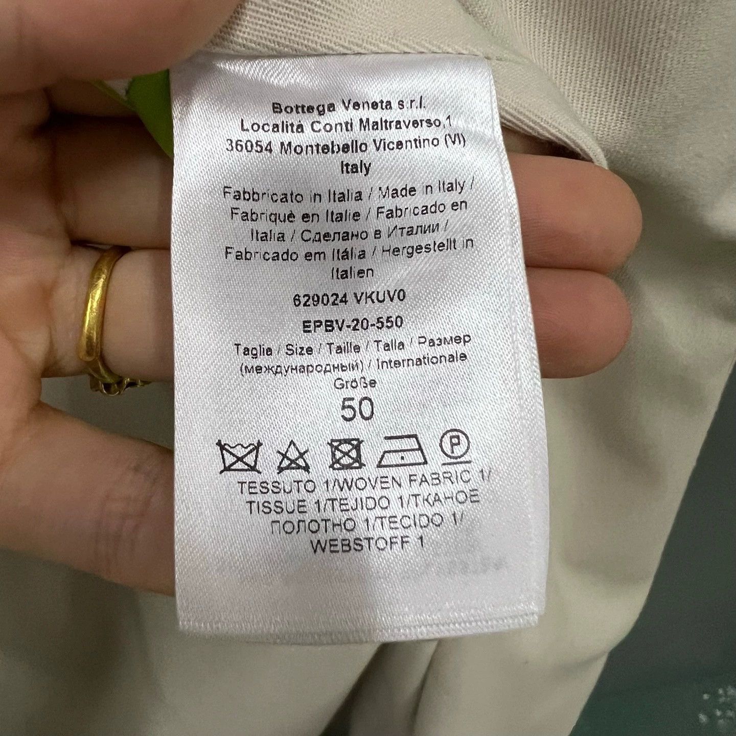 Bottega Veneta Bottega Veneta Beige Logo Belted Coat Size L / US 10 / IT 46 - 4 Thumbnail