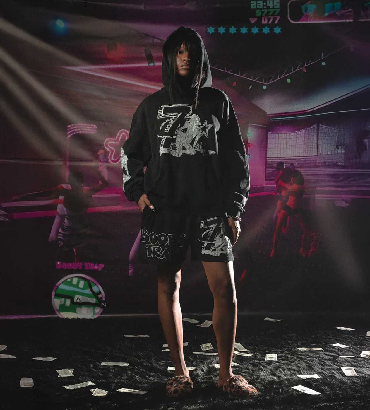 TRIPLE SEVENS Trap Logo Hoodie Black Size US L / EU 52-54 / 3 - 4 Thumbnail