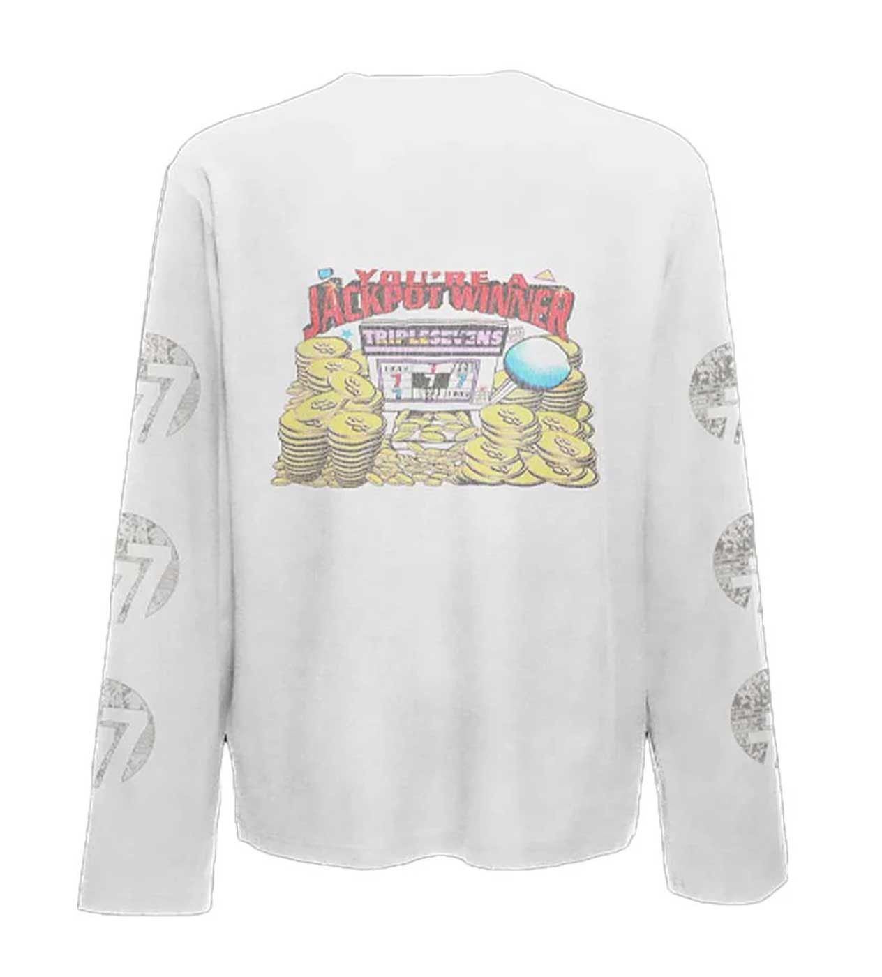 TRIPLE SEVENS Lucky Kiss L/S Tee White Size US M / EU 48-50 / 2 - 2 Thumbnail
