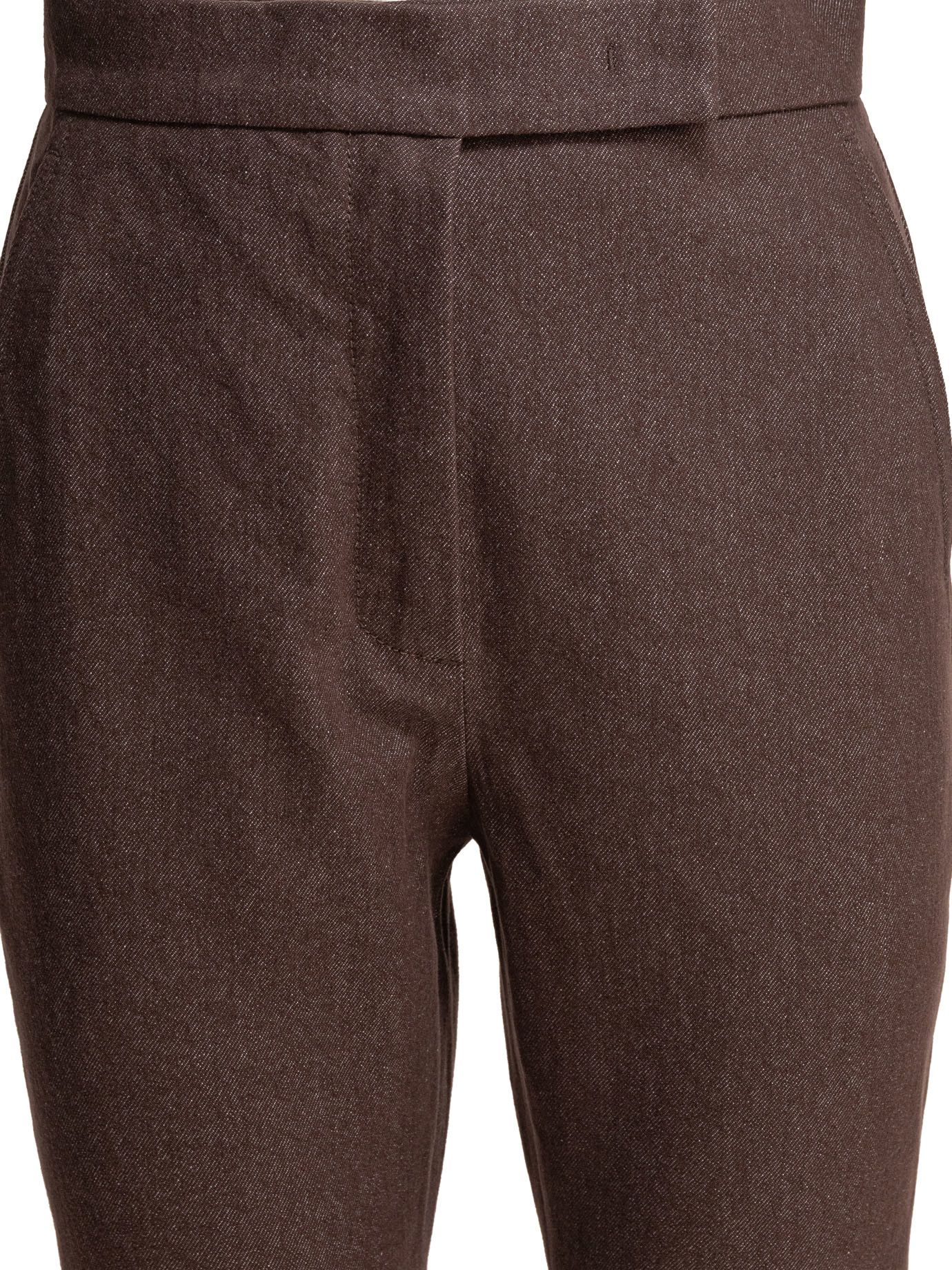 Max Mara Denim-Effect Cotton Trousers Size 26" / US 2 / IT 38 - 3 Thumbnail