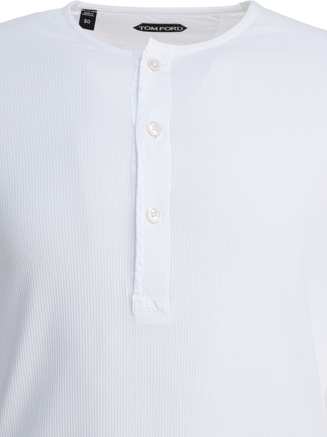 Tom Ford Henley T-Shirt Size US L / EU 52-54 / 3 - 3 Thumbnail