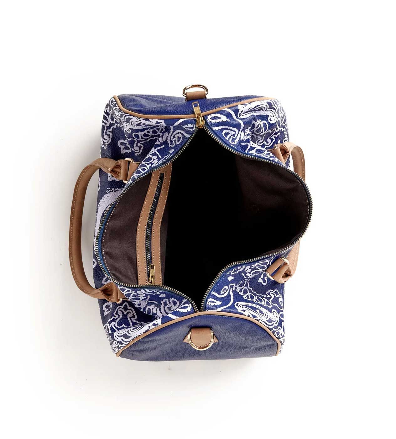 Vale Forever Leather Duffle Bag Navy Size ONE SIZE - 4 Thumbnail