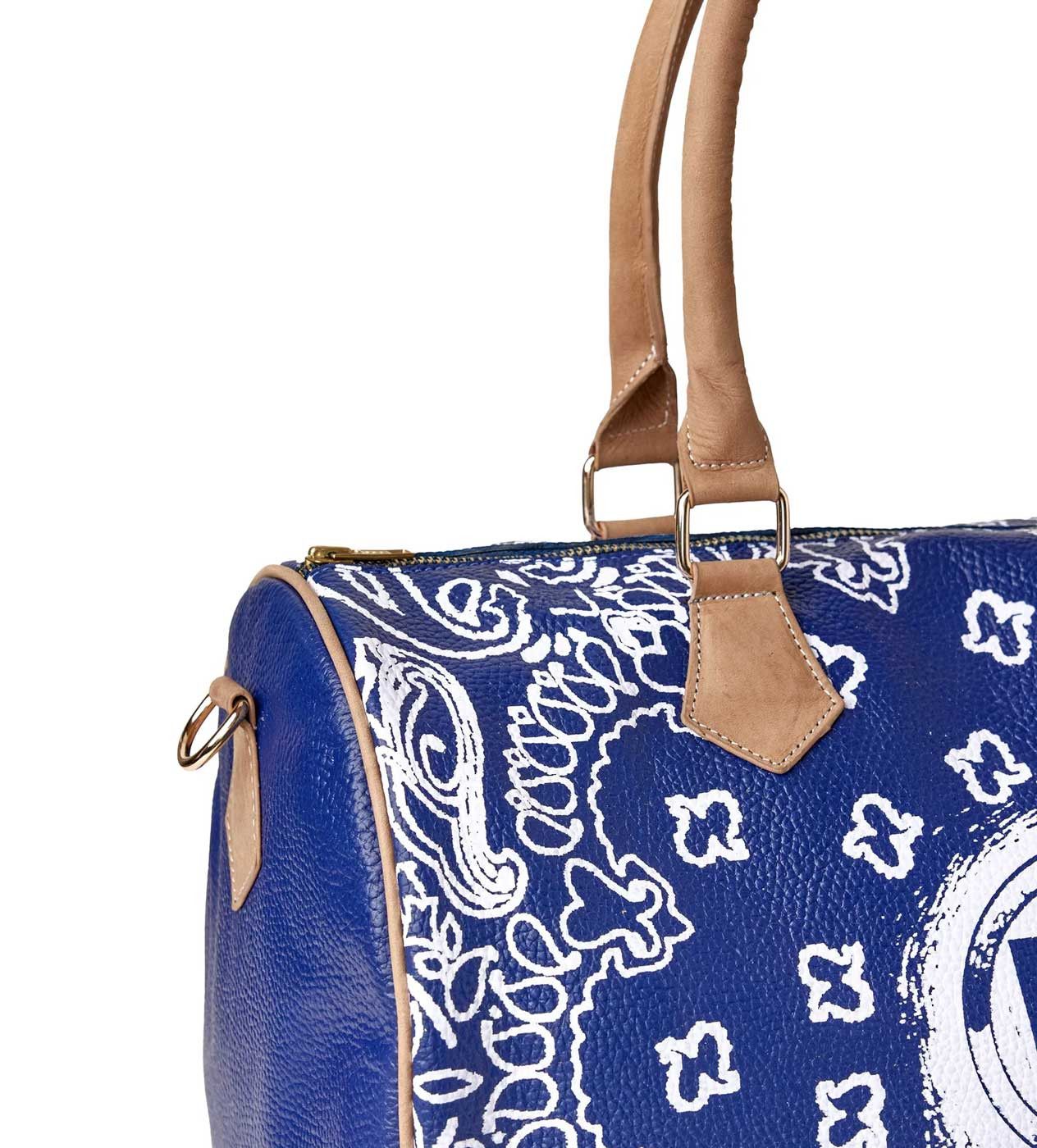 Vale Forever Leather Duffle Bag Navy Size ONE SIZE - 3 Thumbnail