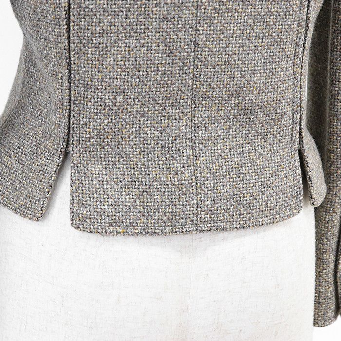 Chanel Chanel Chanel Tailored Jacket Wool Knit Jacket Leather Outerwear 03A P22217 DUTY FREE for USA Size ONE SIZE - 5 Thumbnail