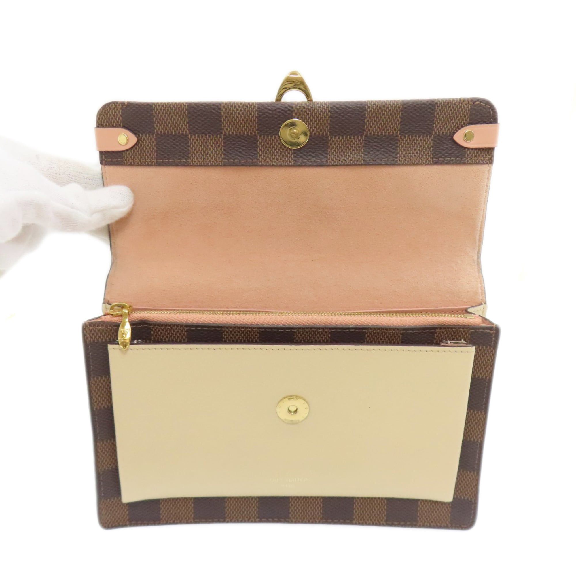 Louis Vuitton Louis Vuitton N60237 Portefeuille Vavin Chain Shoulder Bag in Damier Canvas for Women Size ONE SIZE - 5 Thumbnail
