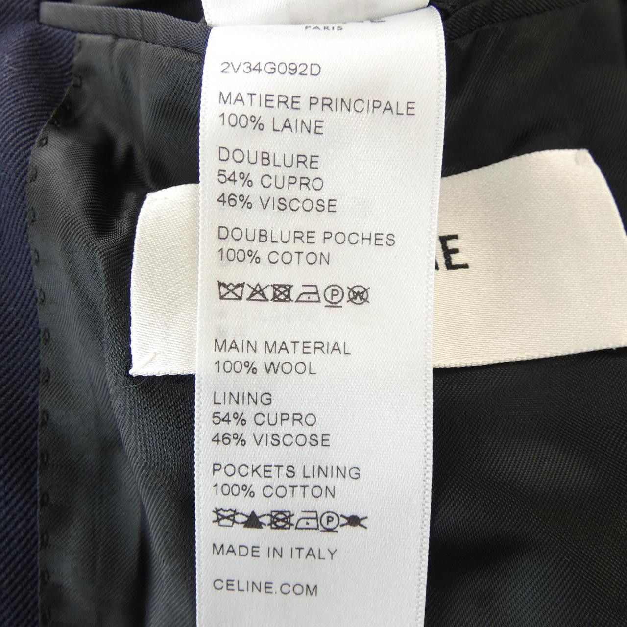 Celine Celine Celine Jacket Wool Others Outerwear 2V34G092D DUTY FREE for USA Size ONE SIZE - 3 Thumbnail