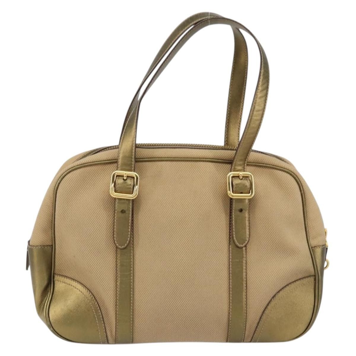 Prada Prada Bowler Bag Canvas with Leather Size ONE SIZE - 2 Thumbnail