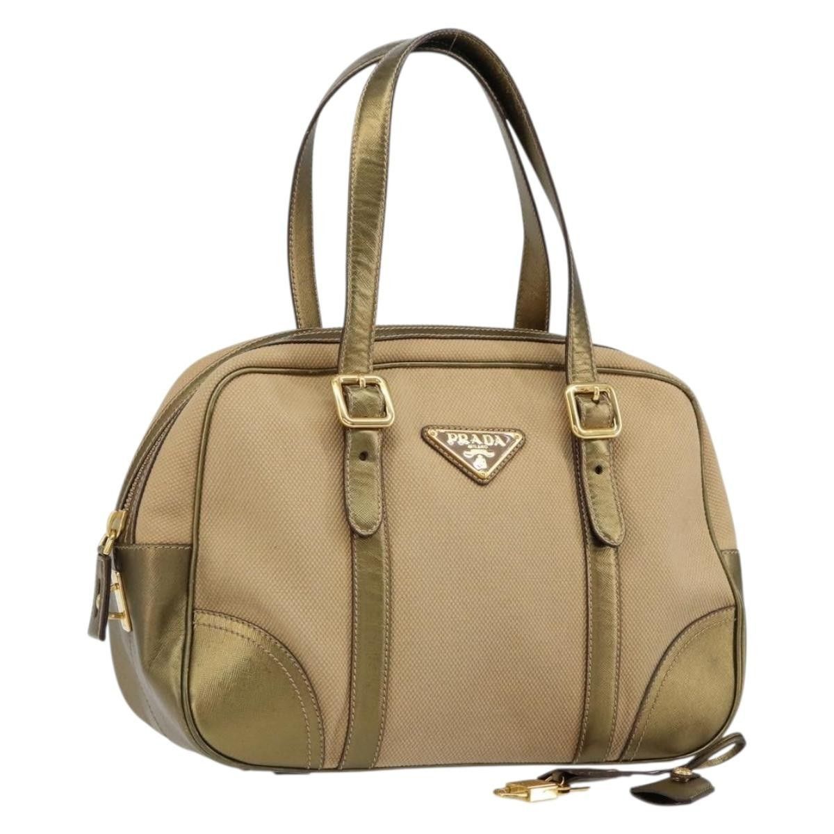 Prada Prada Bowler Bag Canvas with Leather Size ONE SIZE - 20 Thumbnail
