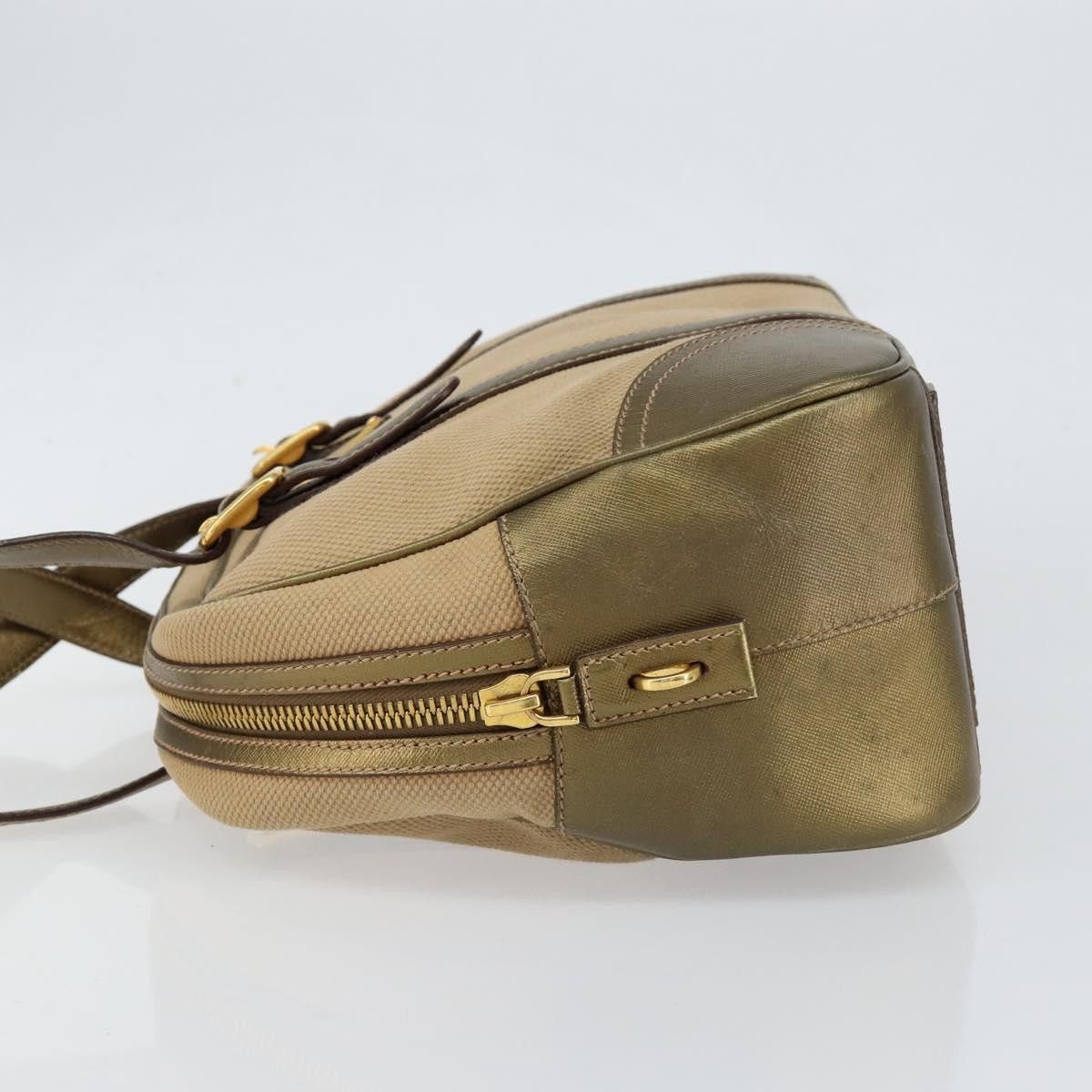 Prada Prada Bowler Bag Canvas with Leather Size ONE SIZE - 4 Thumbnail