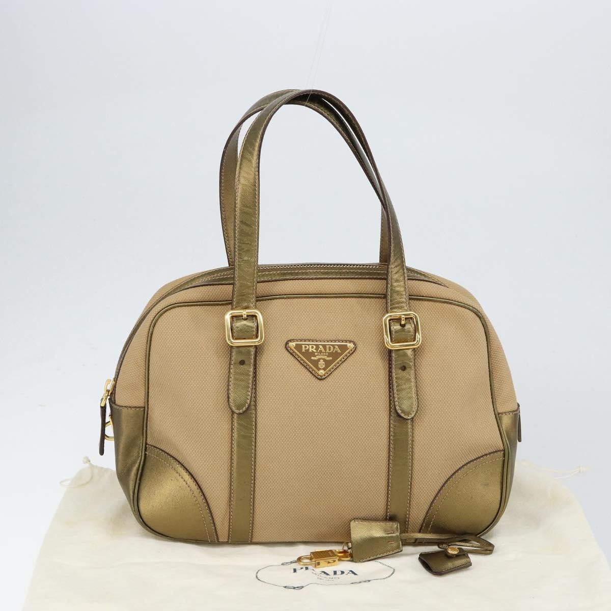 Prada Prada Bowler Bag Canvas with Leather Size ONE SIZE - 16 Thumbnail