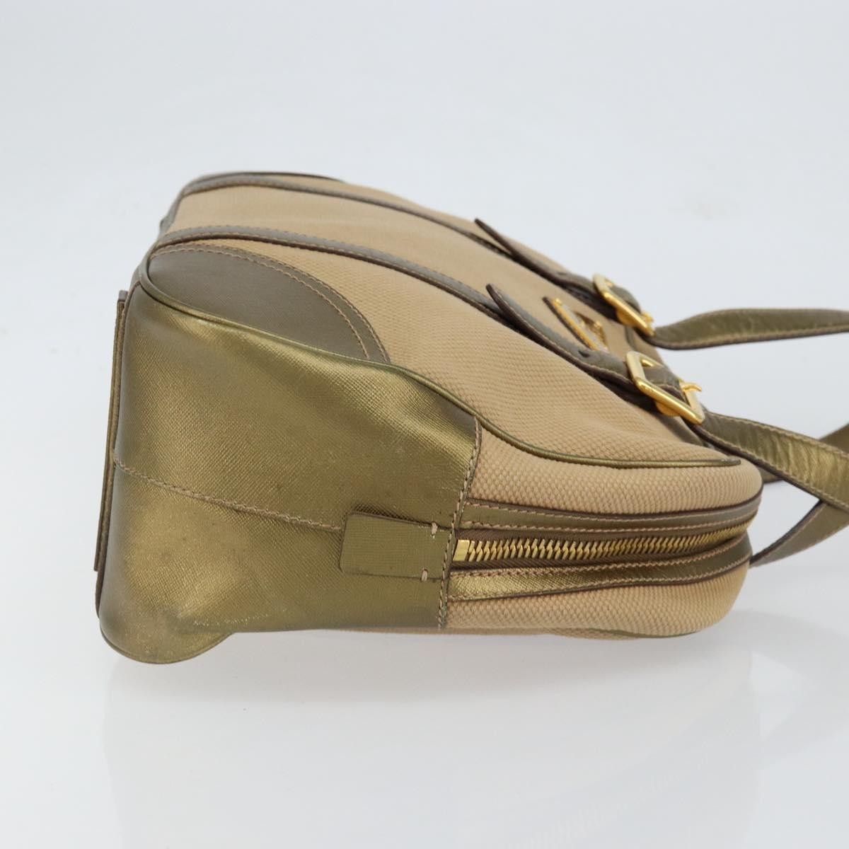 Prada Prada Bowler Bag Canvas with Leather Size ONE SIZE - 3 Thumbnail
