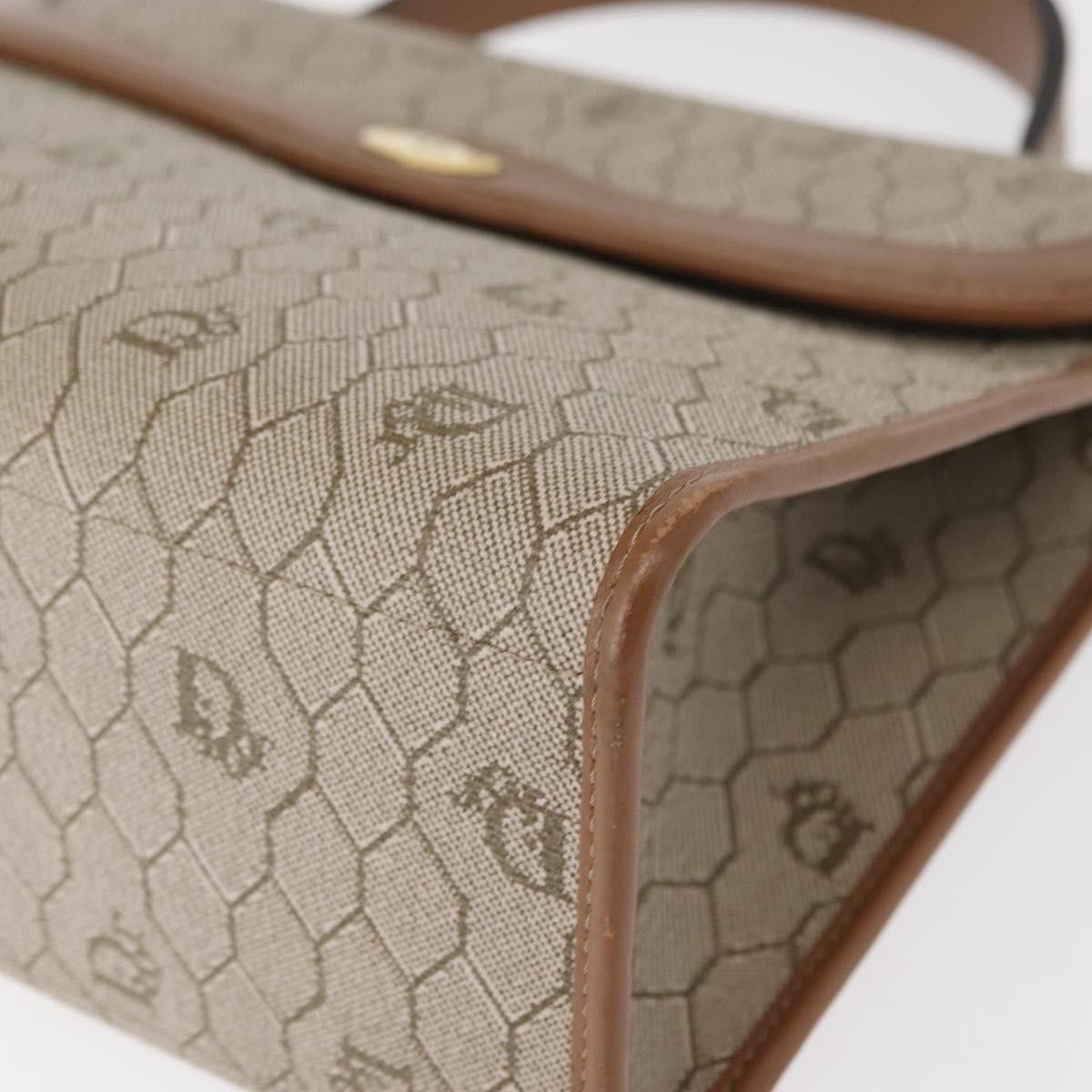Dior Christian Dior Vintage Honeycomb Handbag Canvas Leather Size ONE SIZE - 9 Thumbnail