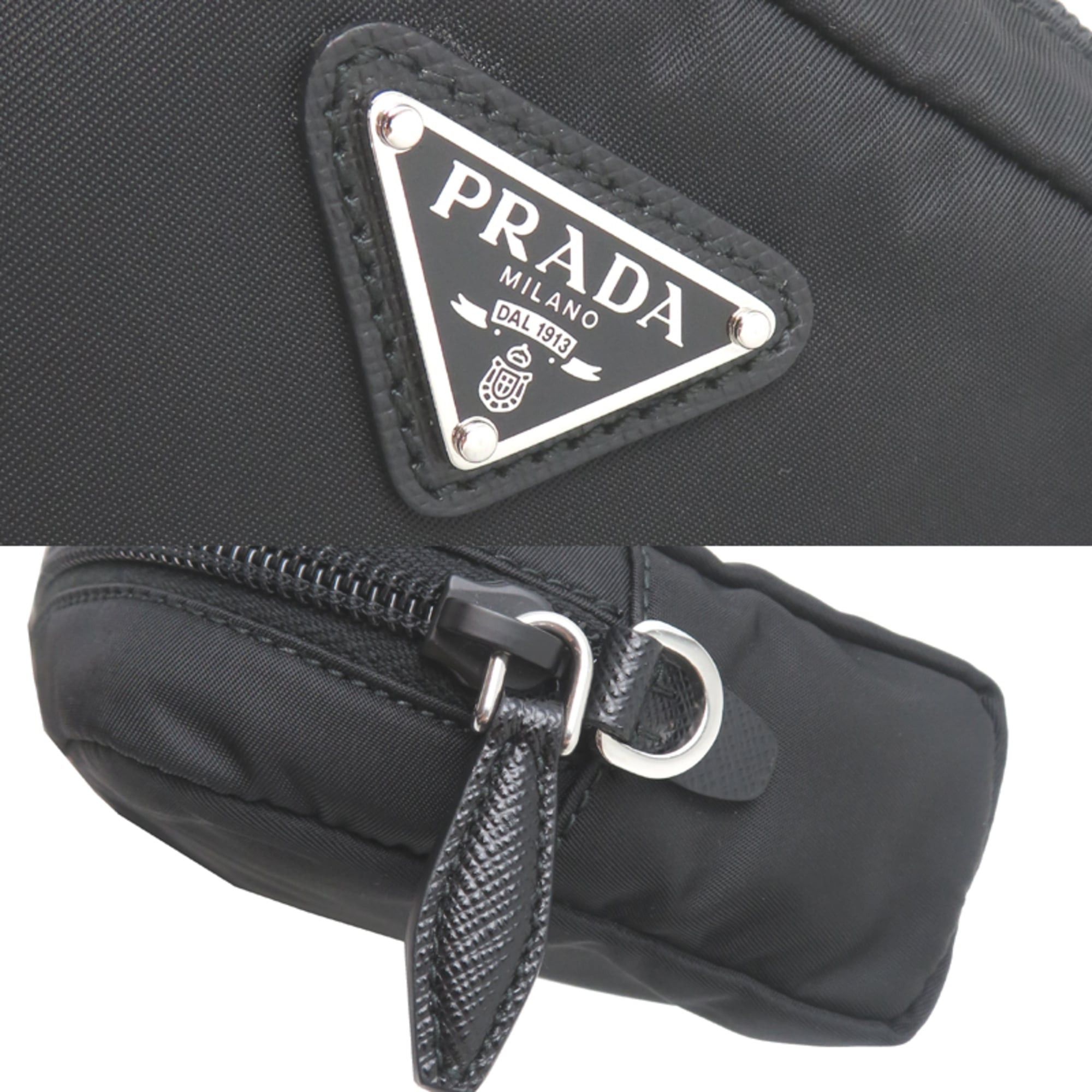Prada Prada Re-Nylon Women's/Men's Pouch 1NS021 Nylon Black Size ONE SIZE - 9 Thumbnail